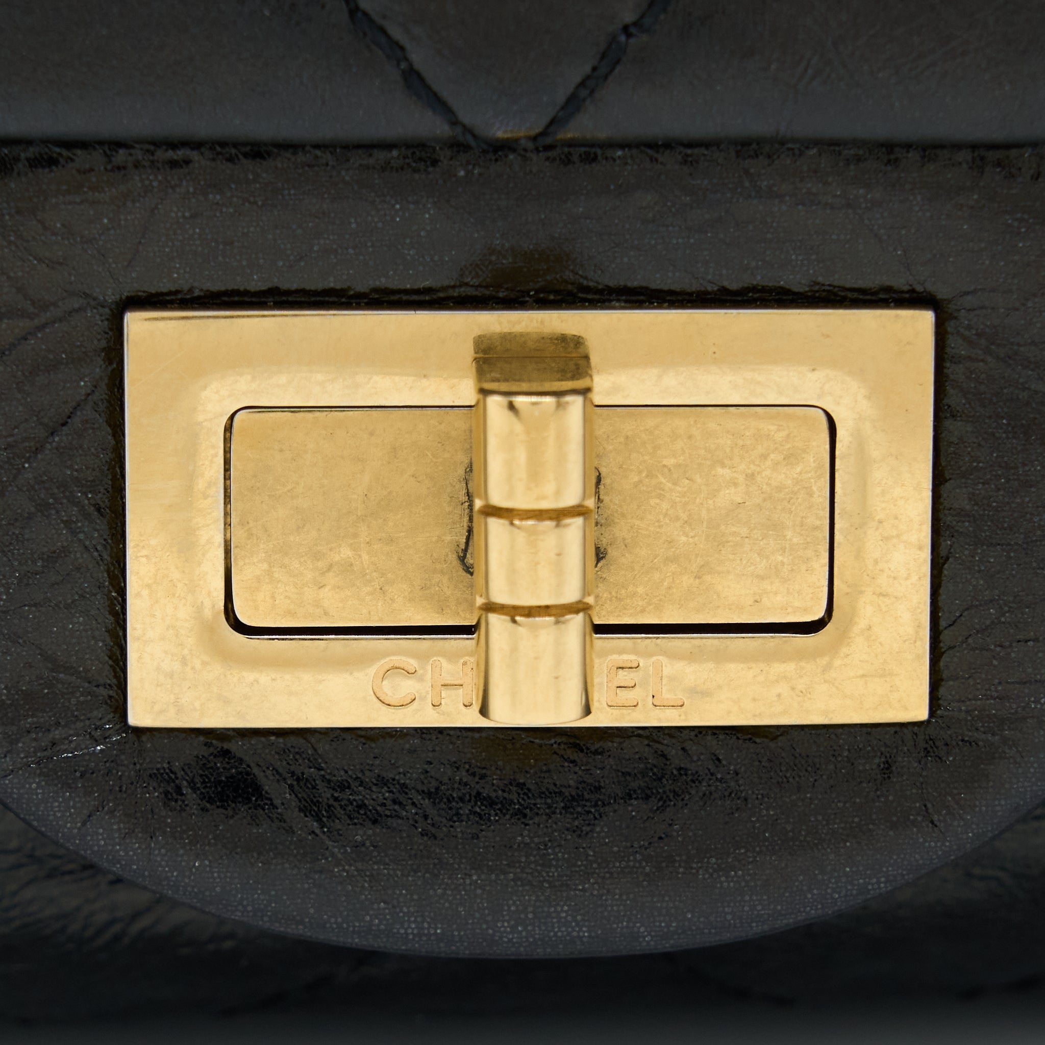 Chanel 2.55 Reissue 227 Shiny Aged Calfskin Black