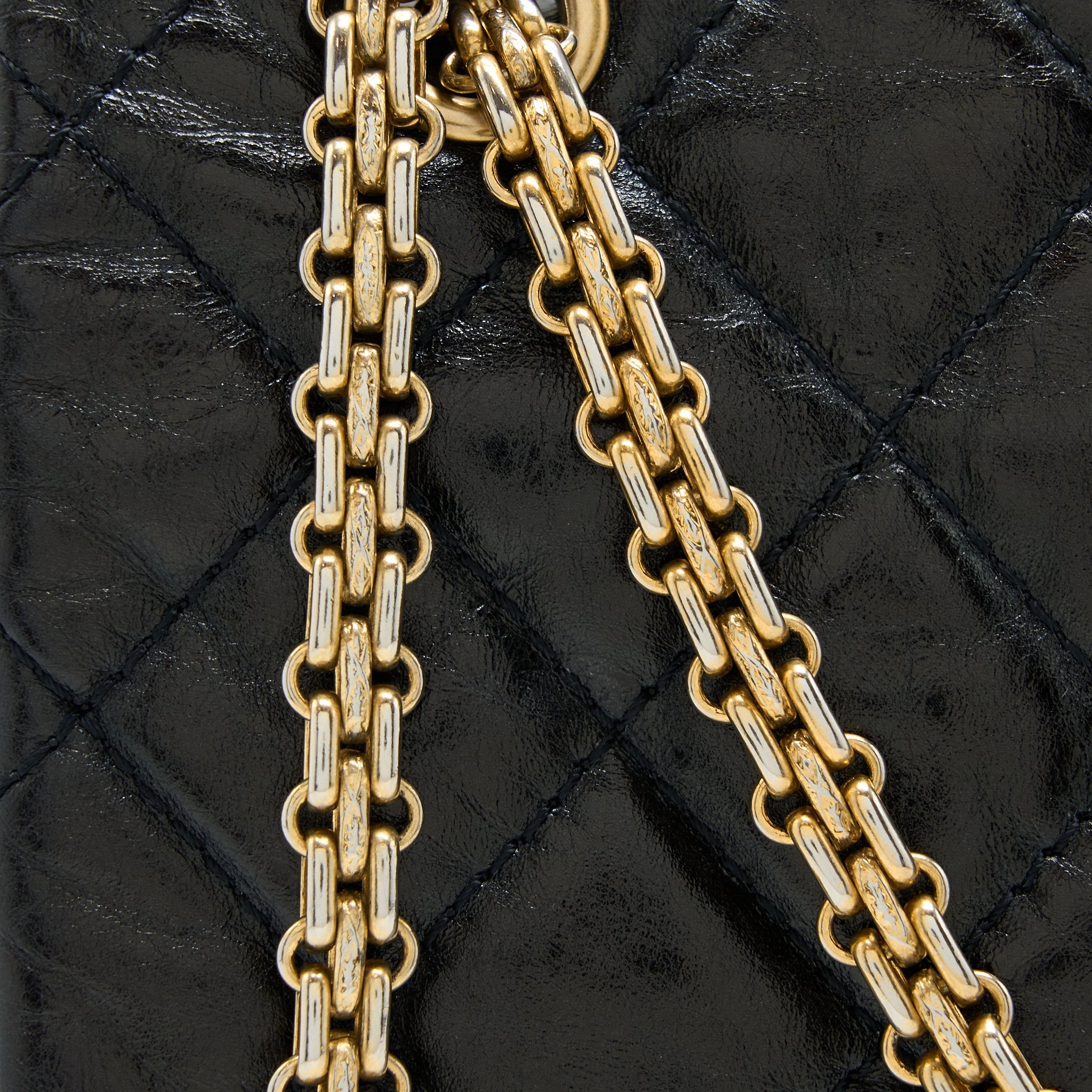 Chanel 2.55 Reissue 227 Shiny Aged Calfskin Black