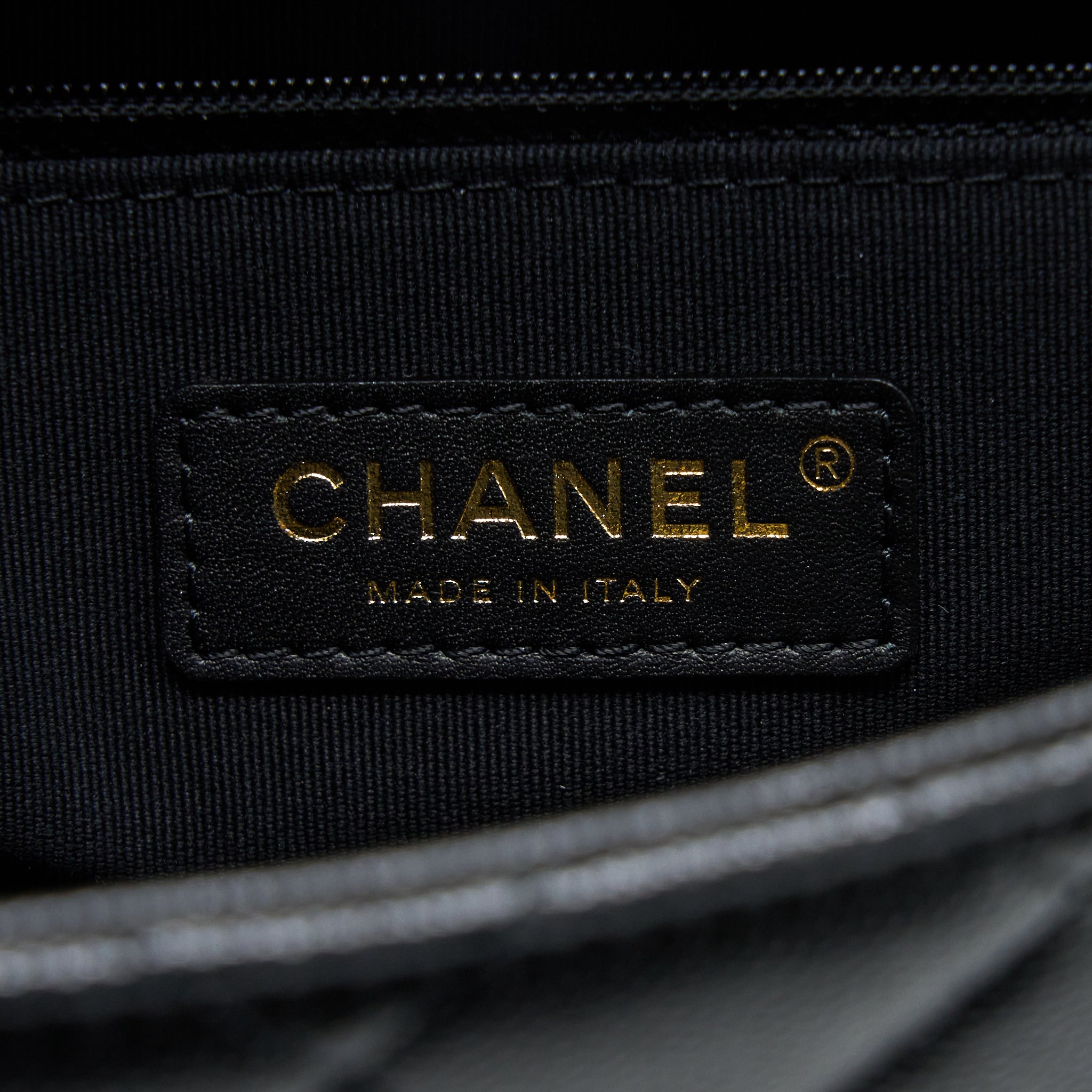 Chanel 23C Mini Flap Bag With CC Logo Chain Grained Calfskin Black  (Microchip)