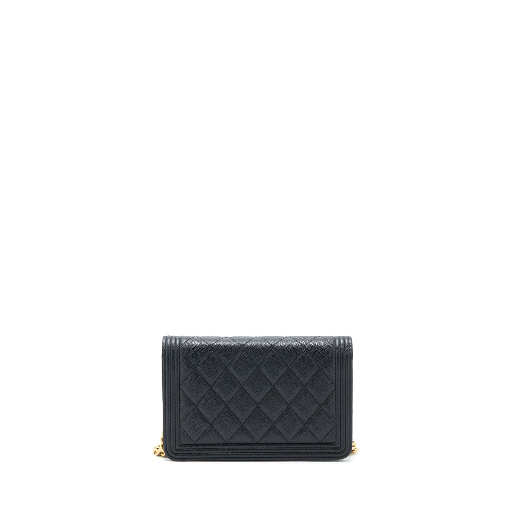 Chanel Boy Wallet on Chain Caviar Black