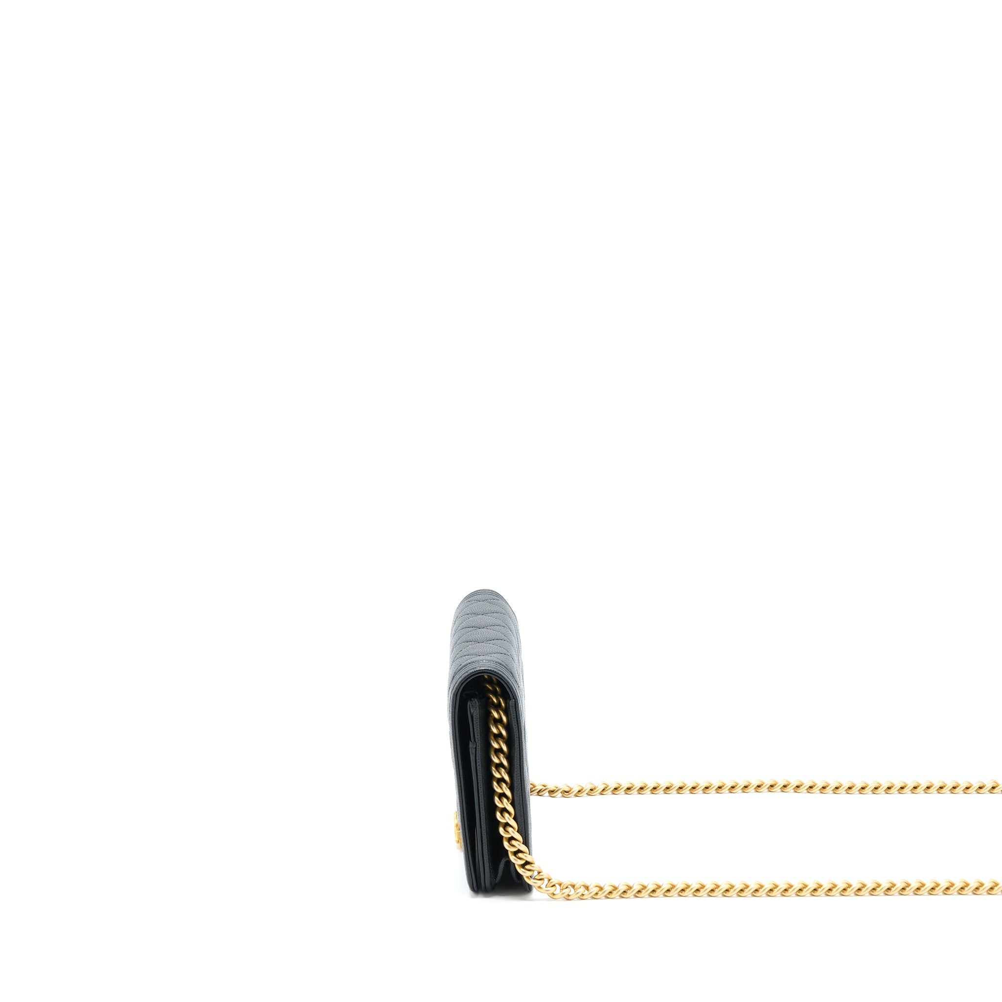 Chanel Boy Wallet on Chain Caviar Black