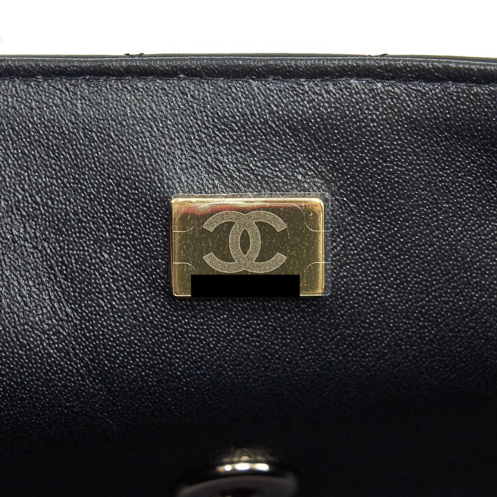 Chanel Mini Rectangular Flap Bag Lambskin Black L