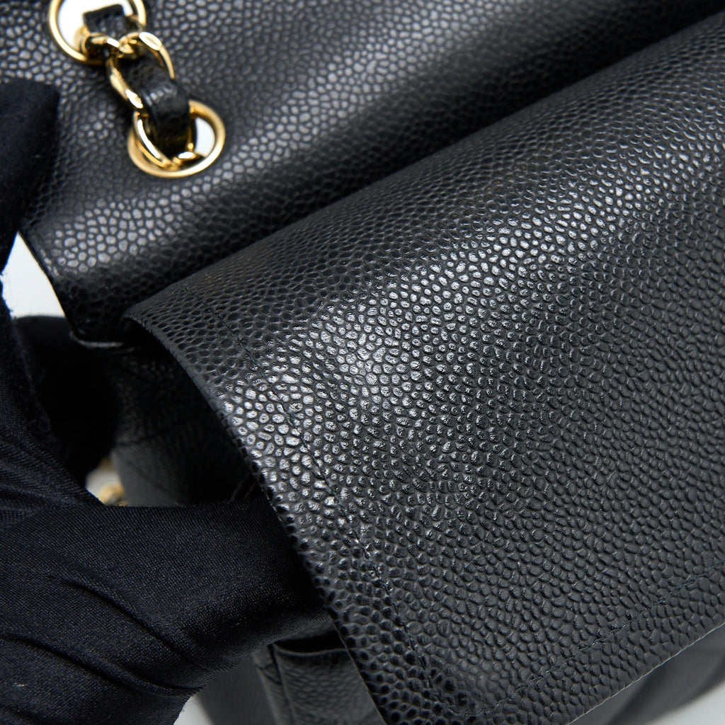 Chanel Jumbo Classic Double Flap Bag Caviar Black