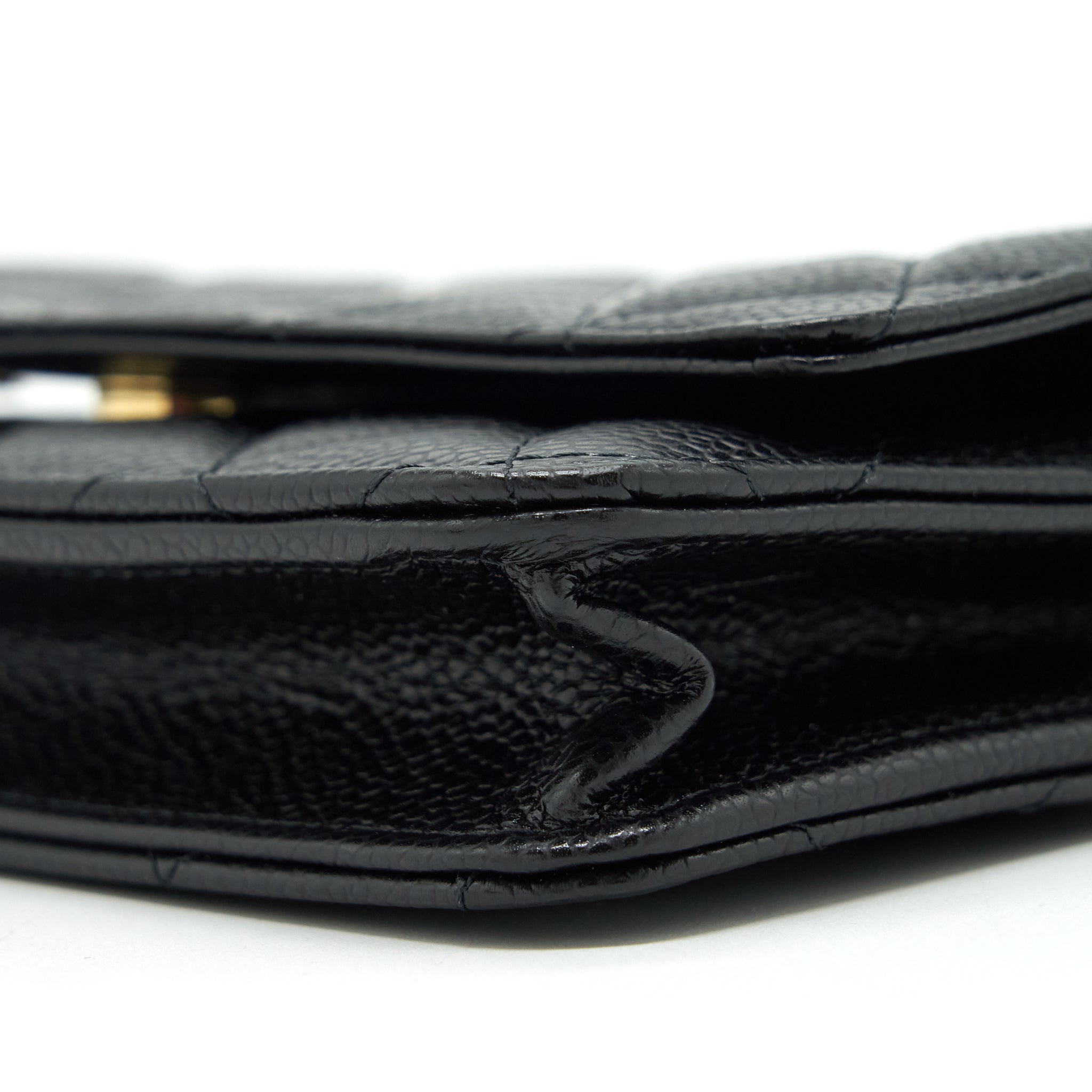 Chanel 22P Classic Wallet On Chain Caviar Black L