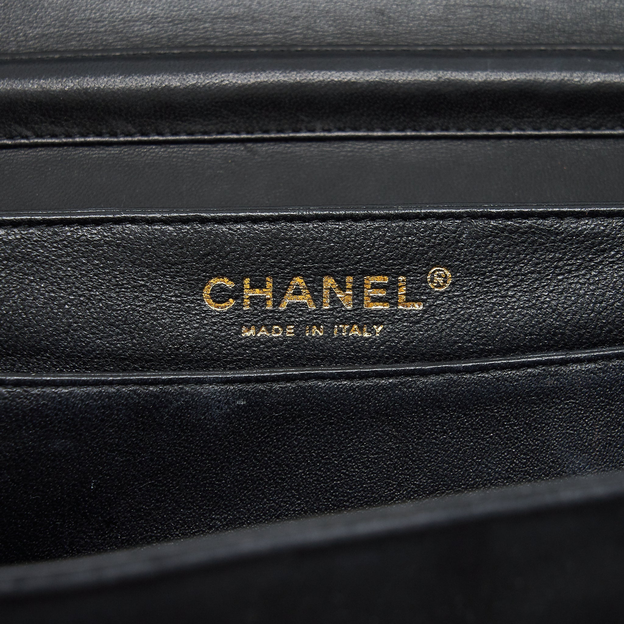 Chanel Quilted Velvet CC Logo Flap Bag black L