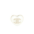 Chanel 21K Ivory Heart Brooch L