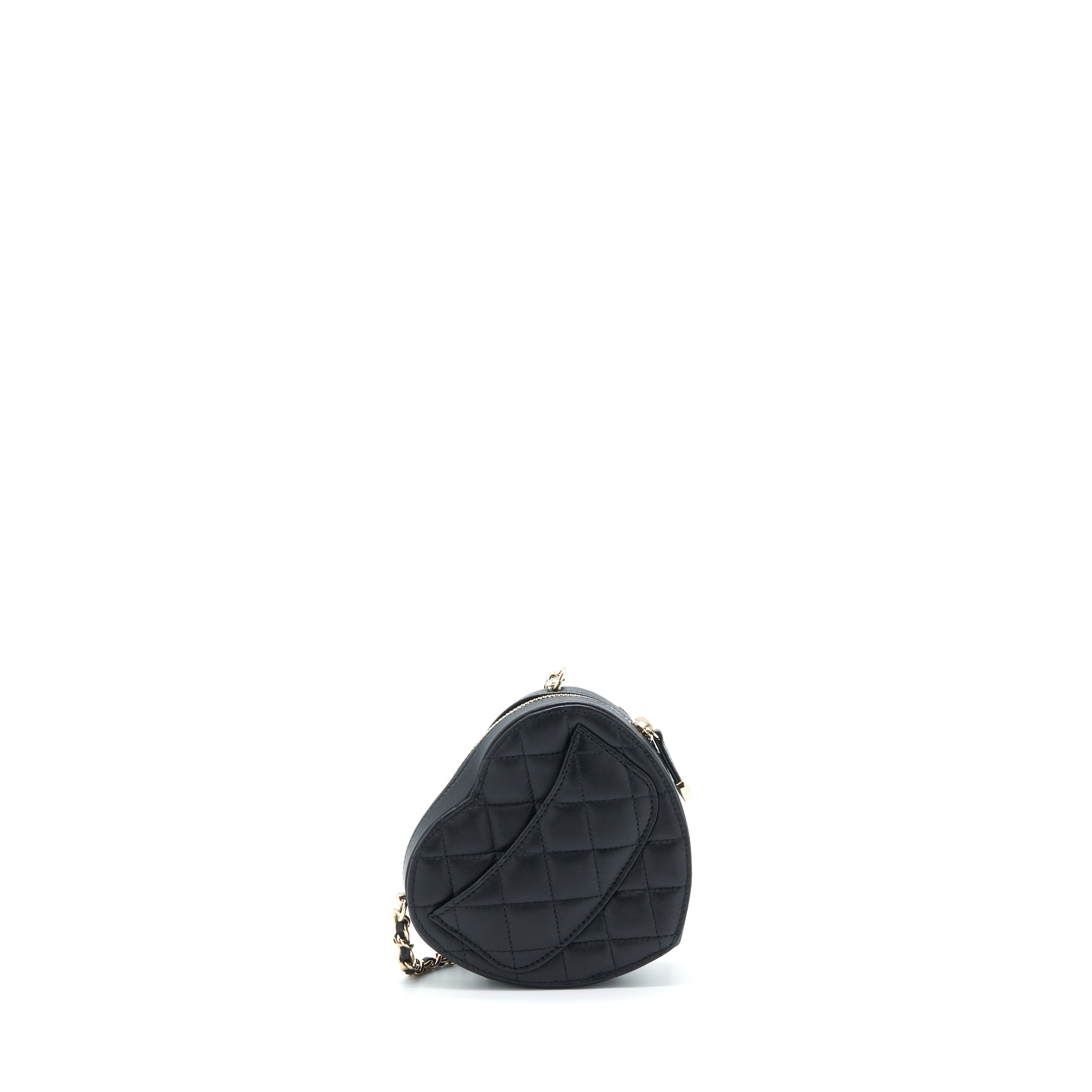 Chanel 22S Small Heart Bag Lambskin Black L