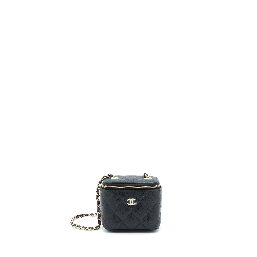 Chanel Mini Vanity Case Caviar Black L