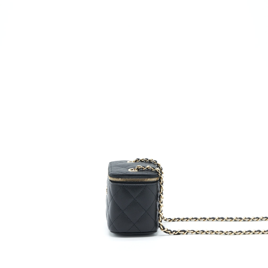 Chanel Mini Vanity Case Caviar Black L