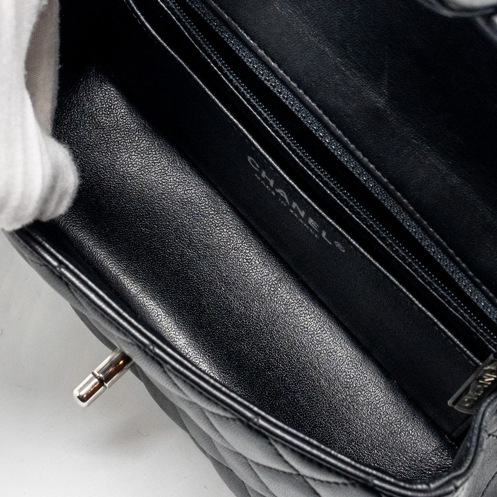 Chanel Mini Rectangular flap bag lambskin black