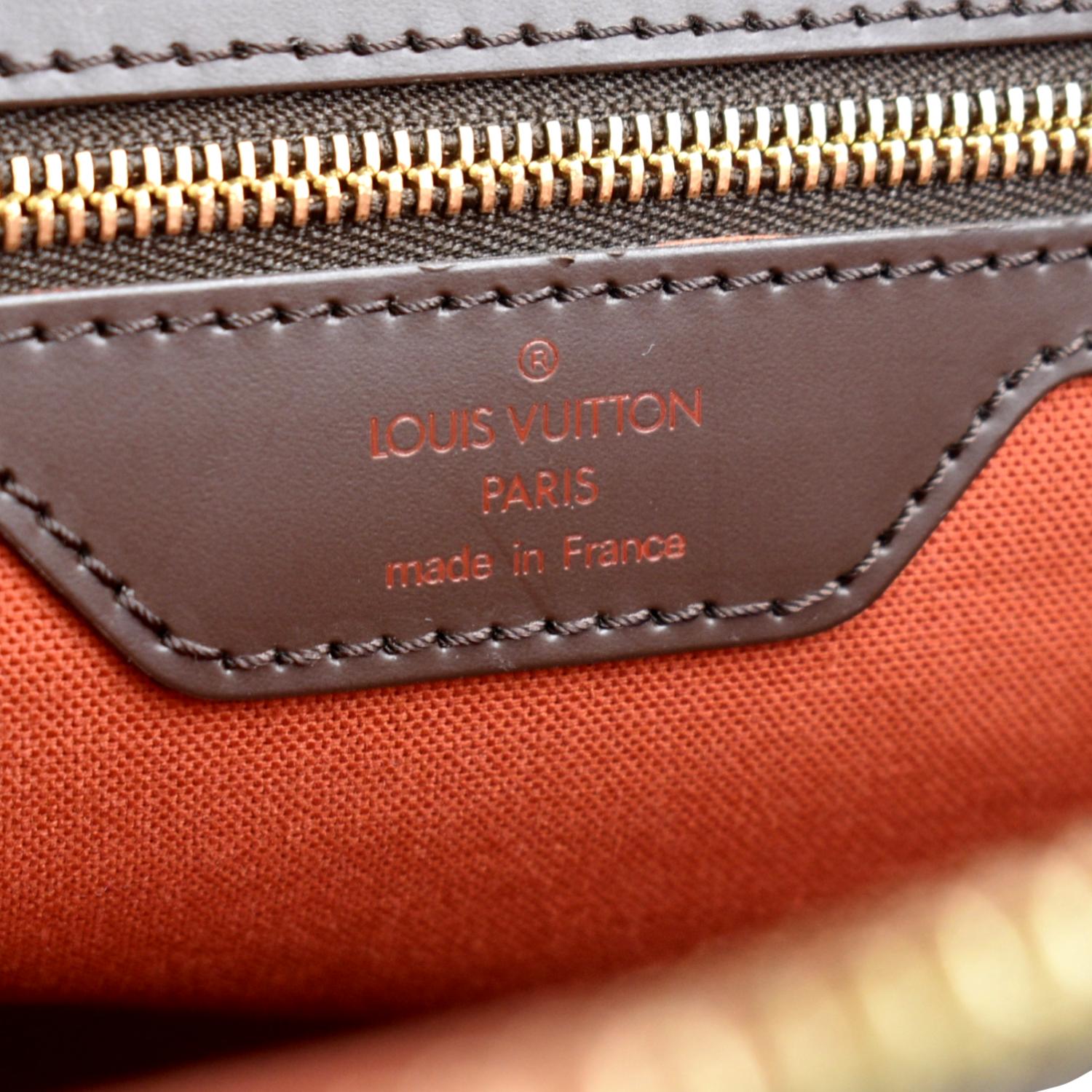 LOUIS VUITTON Greenwich PM Damier Ebene Travel Tote Bag Brown
