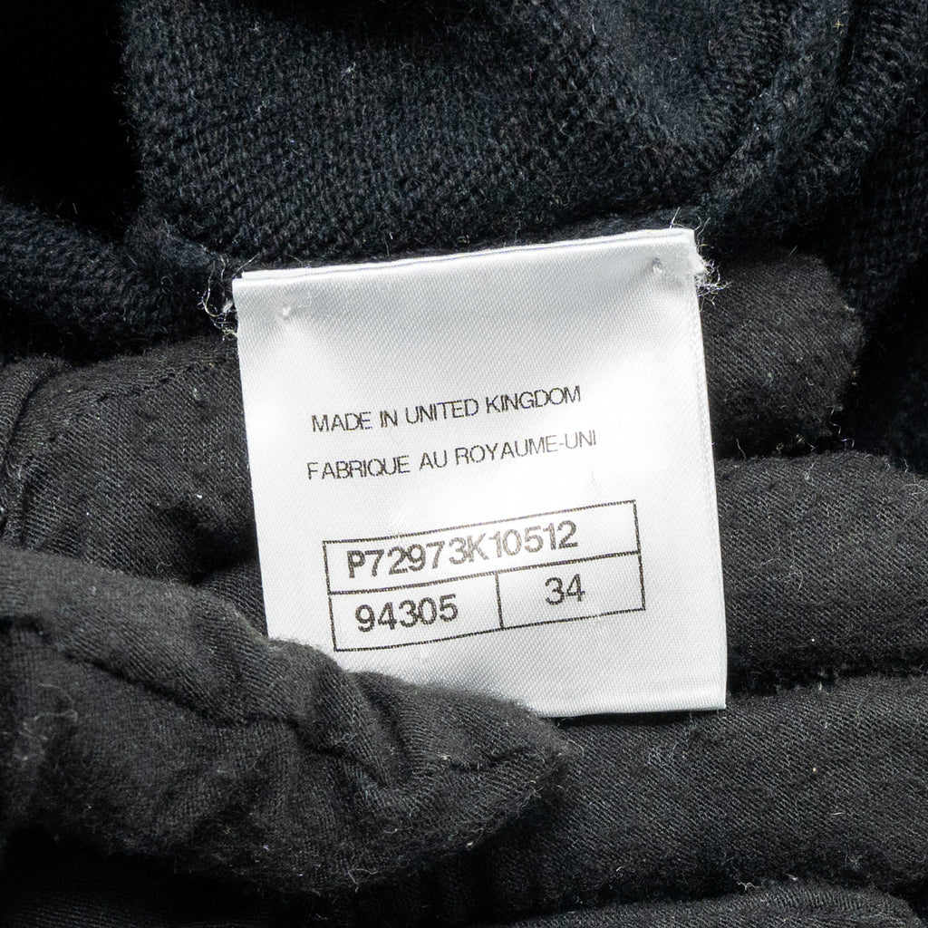 Chanel Size 34 22A Cardigan Cashmere Black