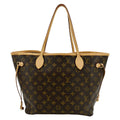 LOUIS VUITTON Neverfull MM Monogram Canvas Tote Bag Brown