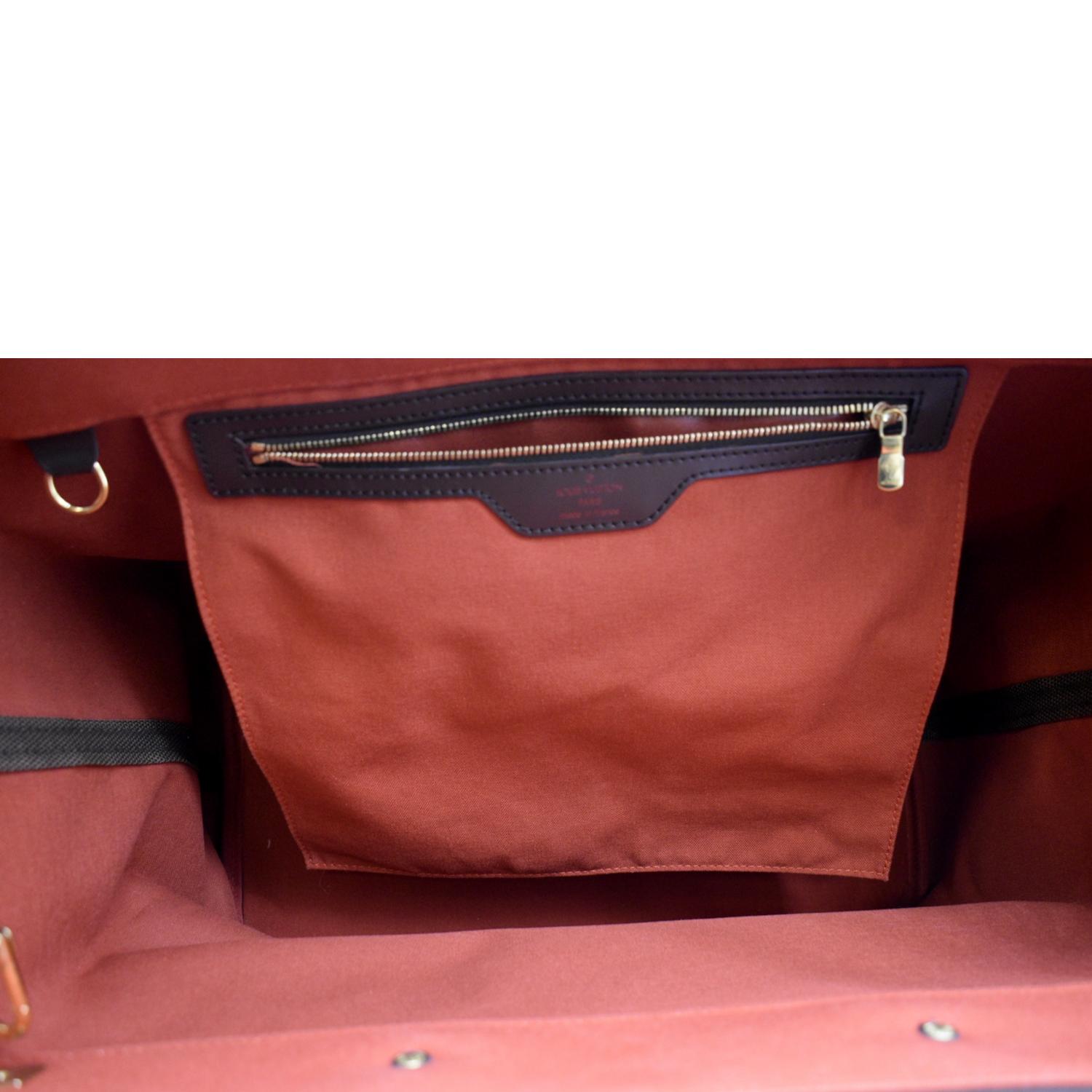 LOUIS VUITTON Greenwich PM Damier Ebene Travel Tote Bag Brown