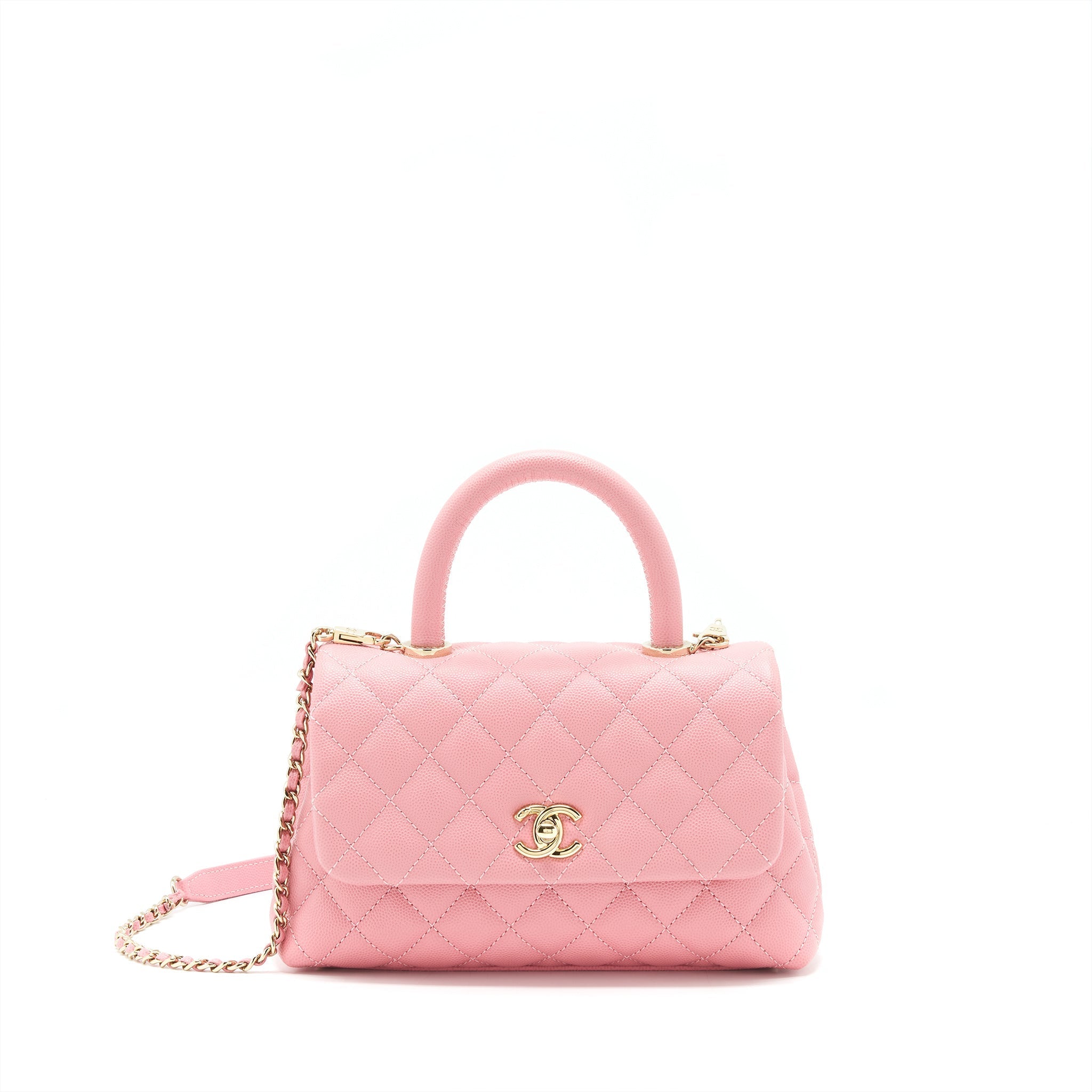 Chanel Small Coco Handle 24cm Caviar Pink L