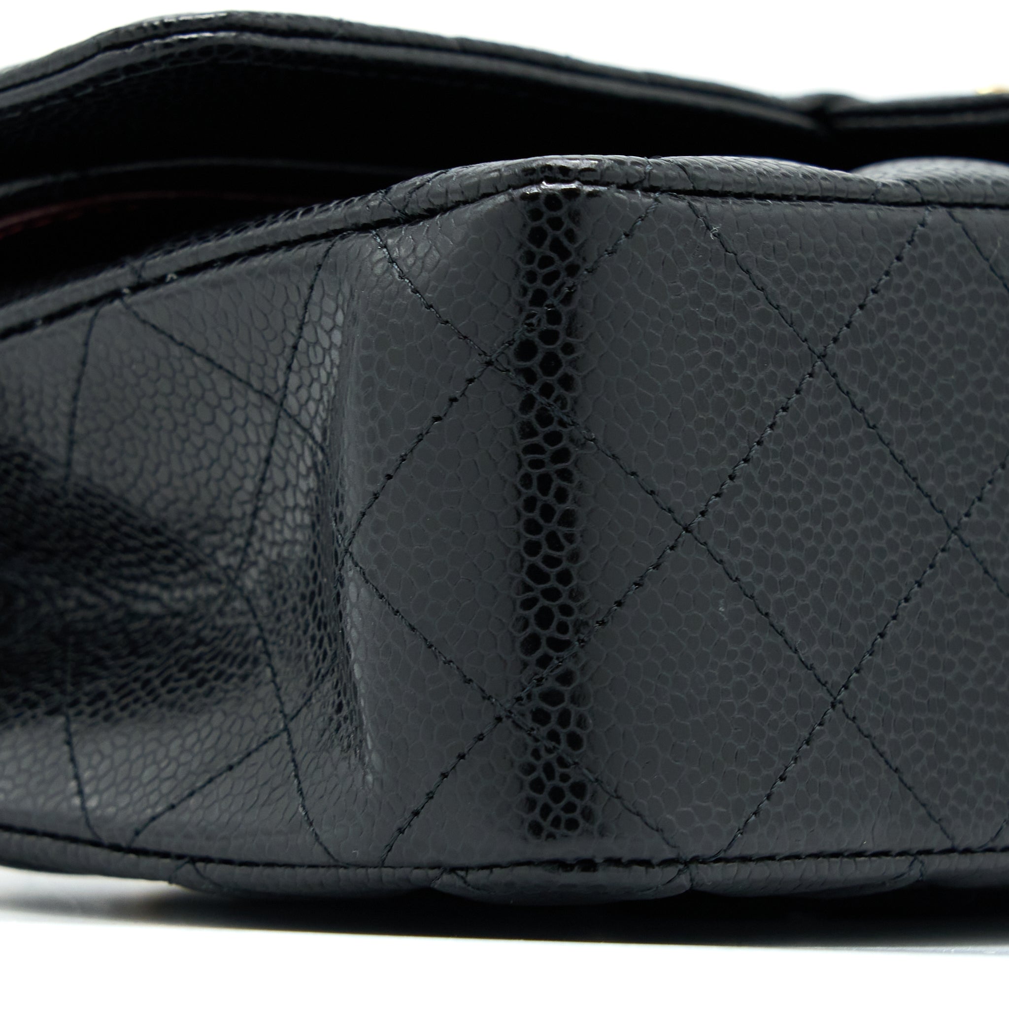 Chanel Medium Classic Double Flap Bag Caviar Black  (Microchip)