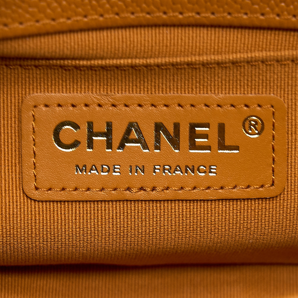 Chanel Small Boy Bag Caviar 21A NC630 Caramel L (Microchip)