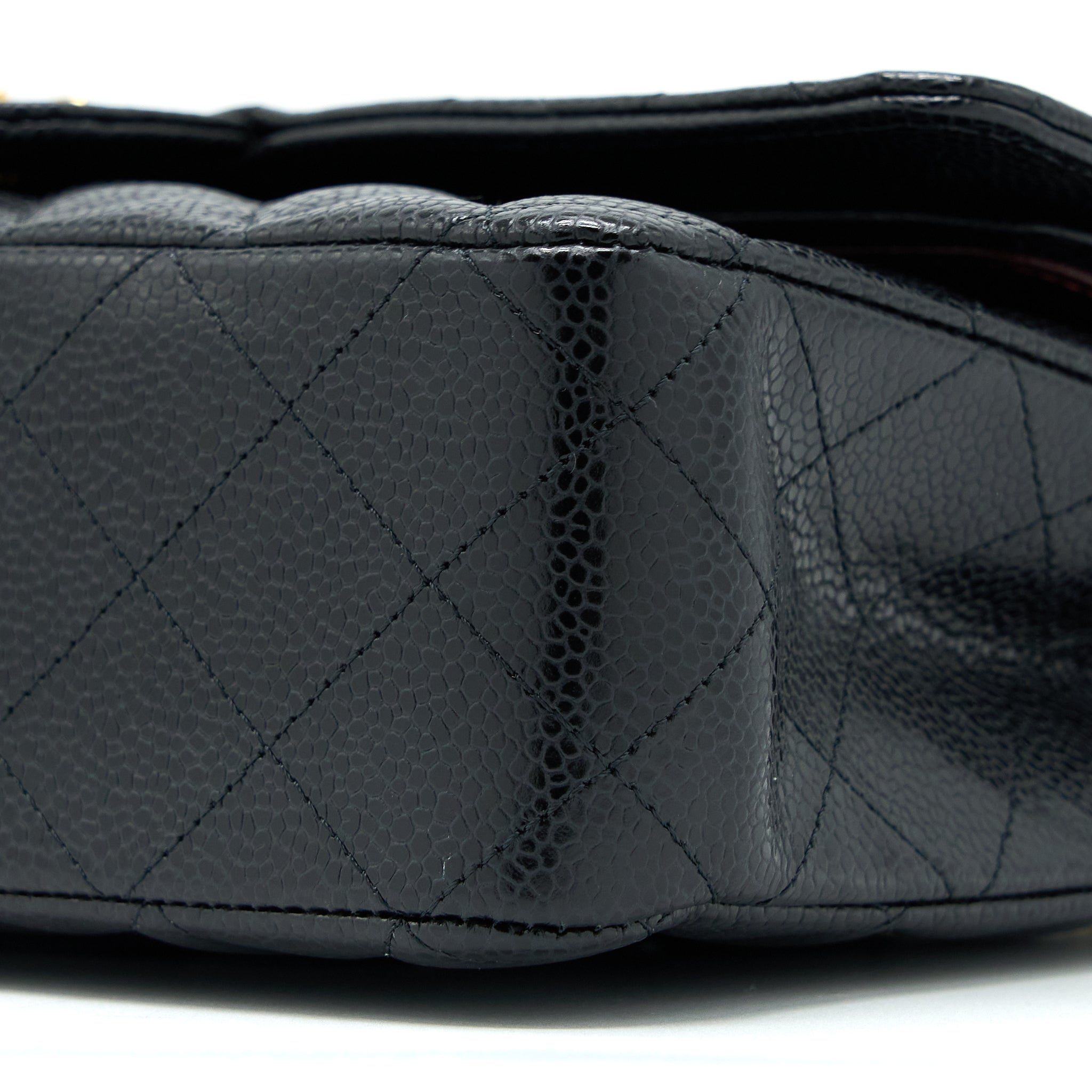 Chanel Medium Classic Double Flap Bag Caviar Black  (Microchip)