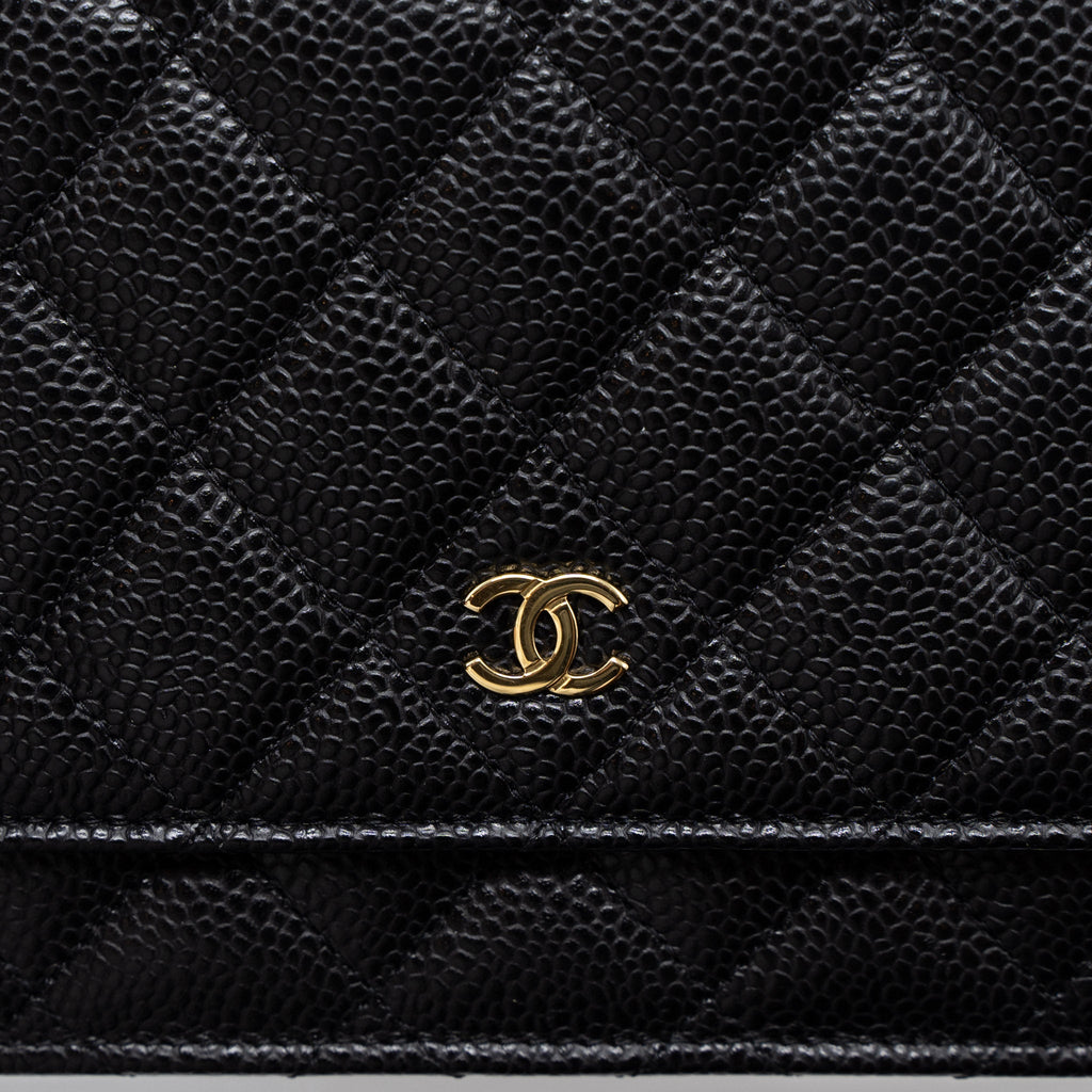 Chanel Classic Wallet on Chain Caviar Black  (Microchip)