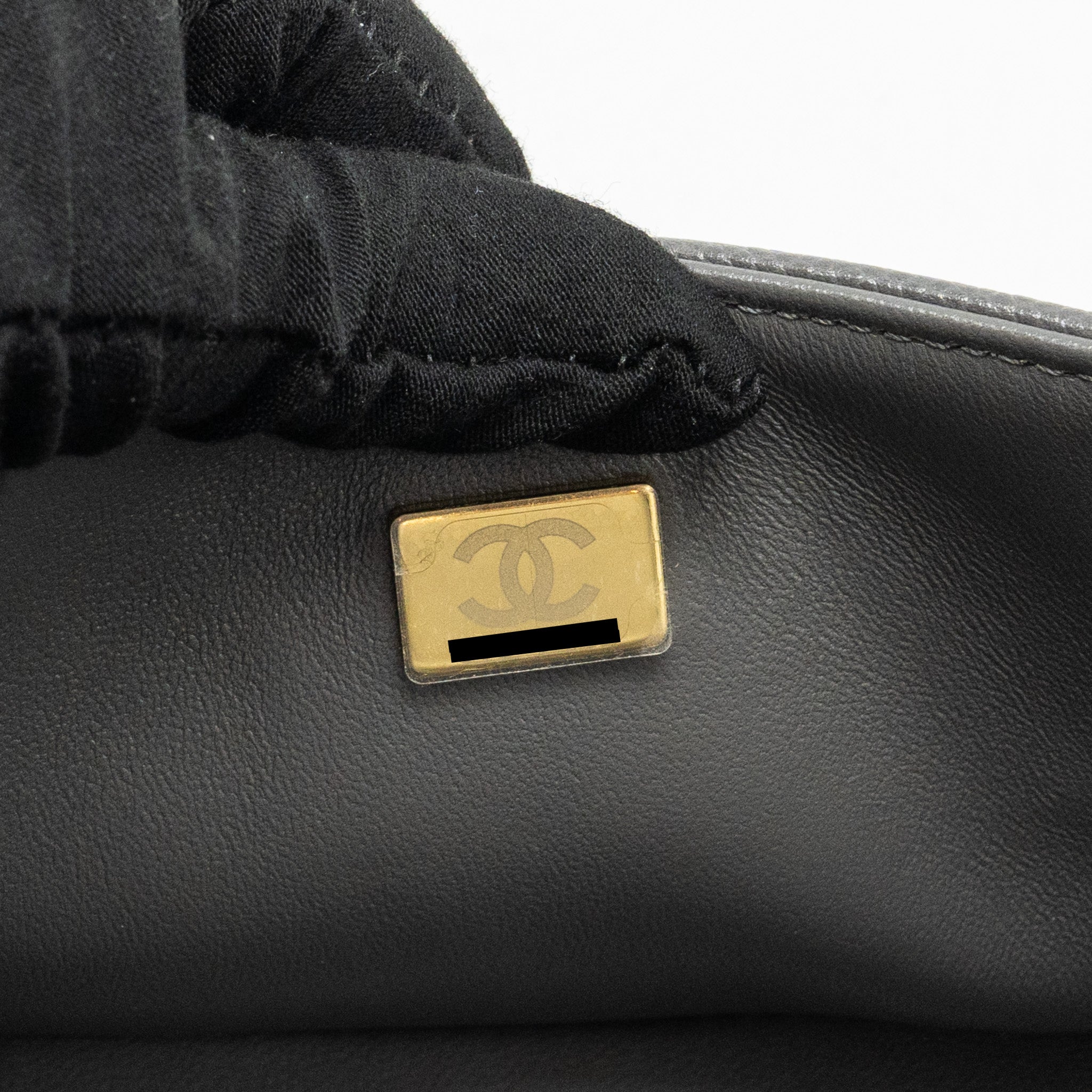 Chanel Small Boy Bag Caviar Dark Grey  (microchip)