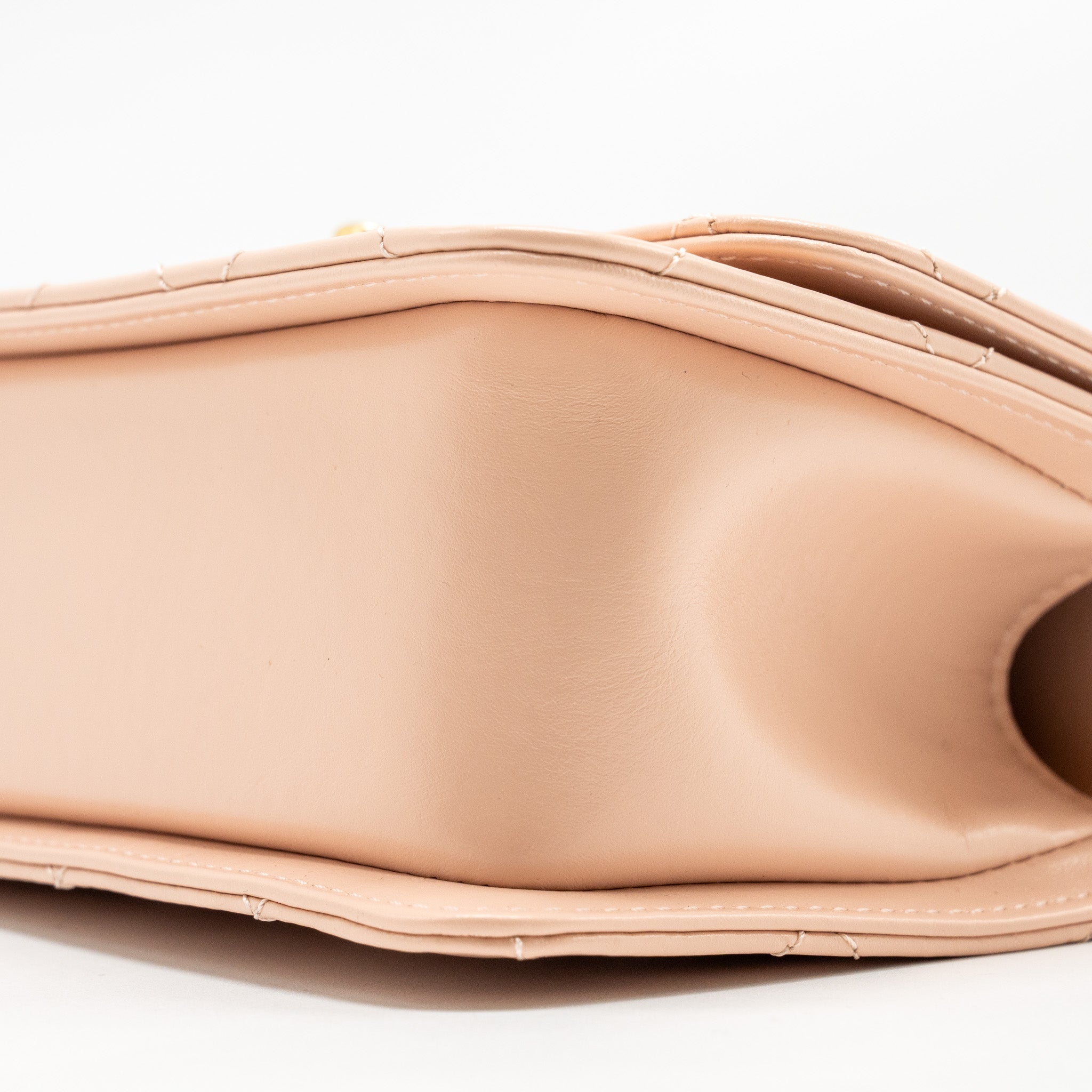 Chanel Gold Crush Mini Flap Bag Calfskin Light Pink  (microchip)