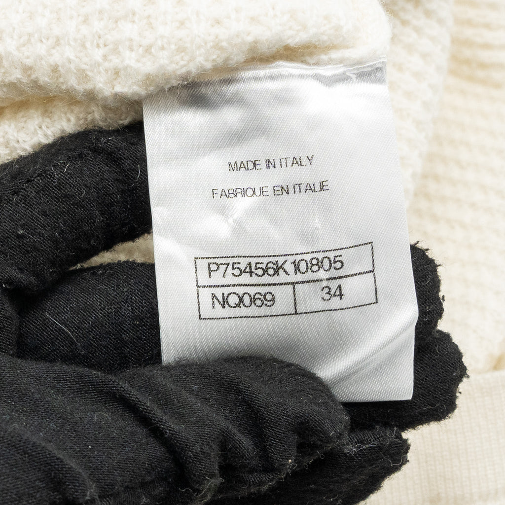 Chanel Size 34 23A Dress Cashmere White/Black