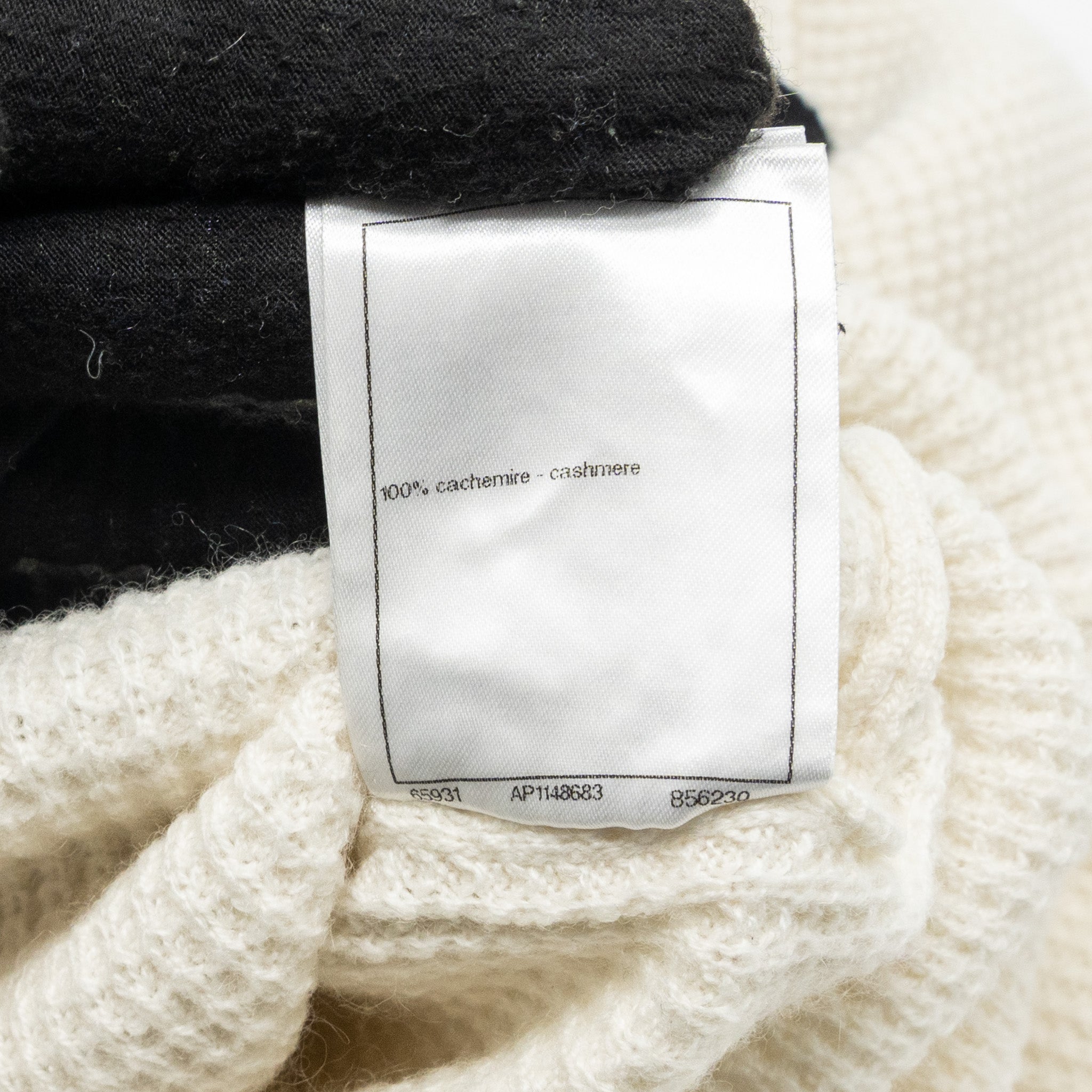 Chanel Size 34 23A Dress Cashmere White/Black