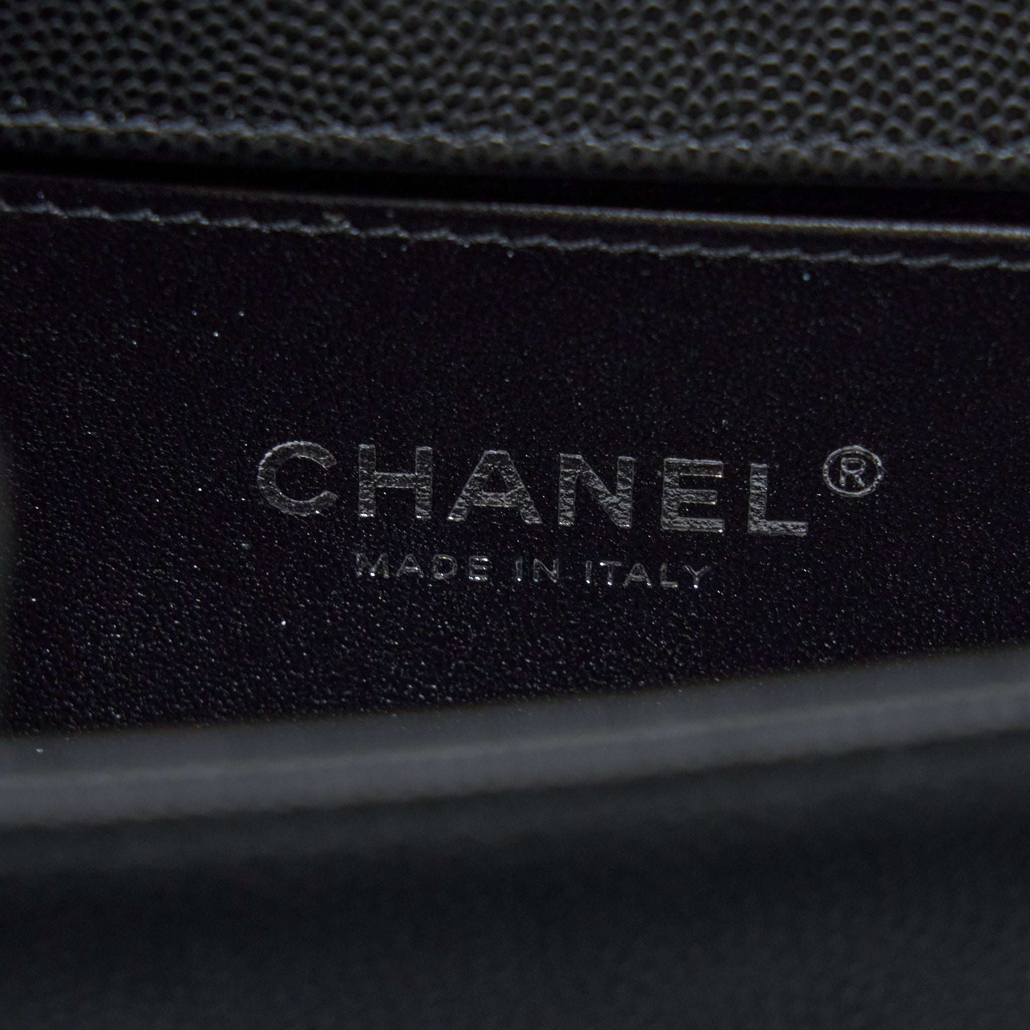 Chanel Small Boy Bag Caviar Black Ruthenium  (Microchip)