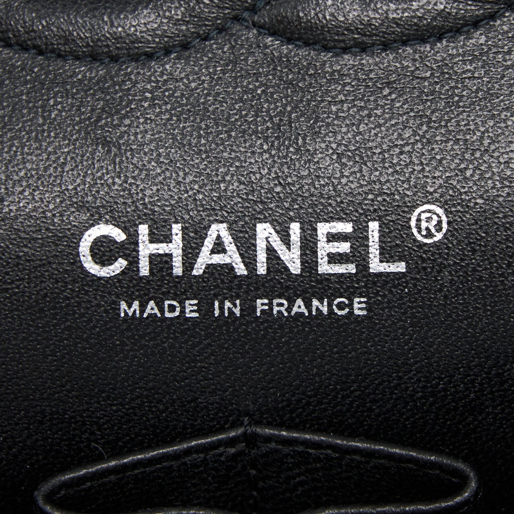 Chanel Classic Double Flap Bag Tweed Black/White