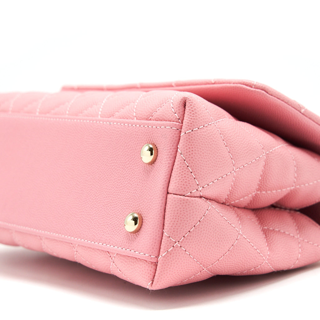 Chanel Small Coco Handle 24cm Caviar Pink L