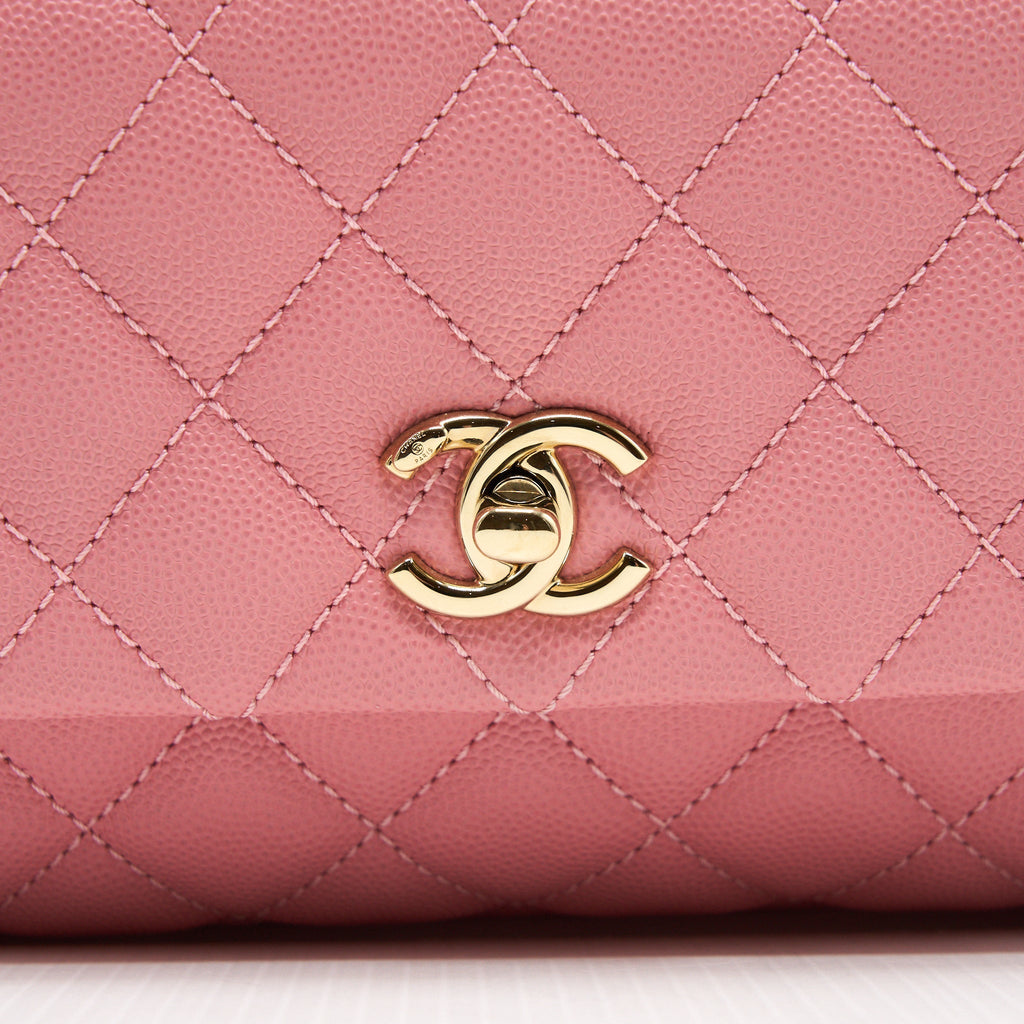Chanel Small Coco Handle 24cm Caviar Pink L