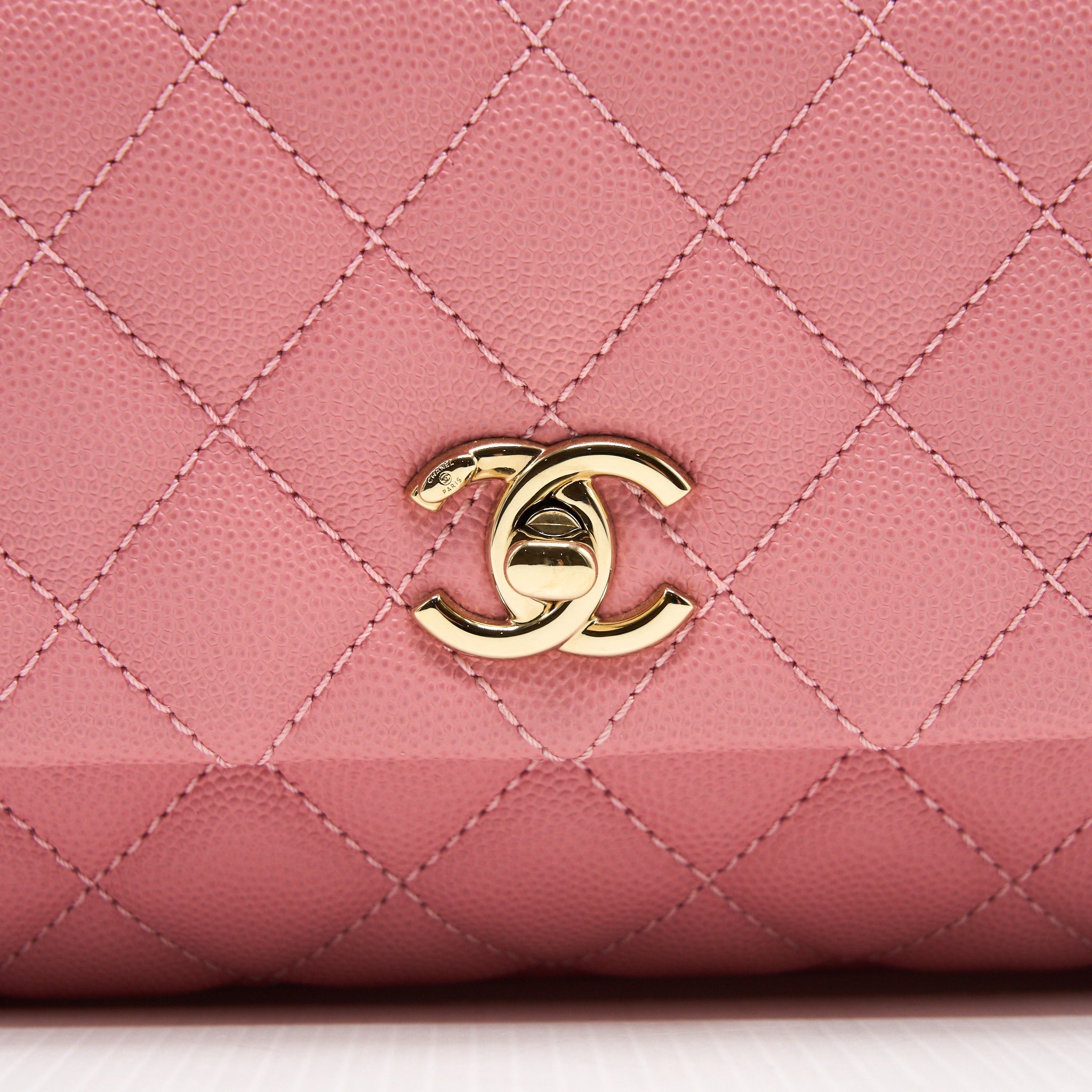 Chanel Small Coco Handle 24cm Caviar Pink L