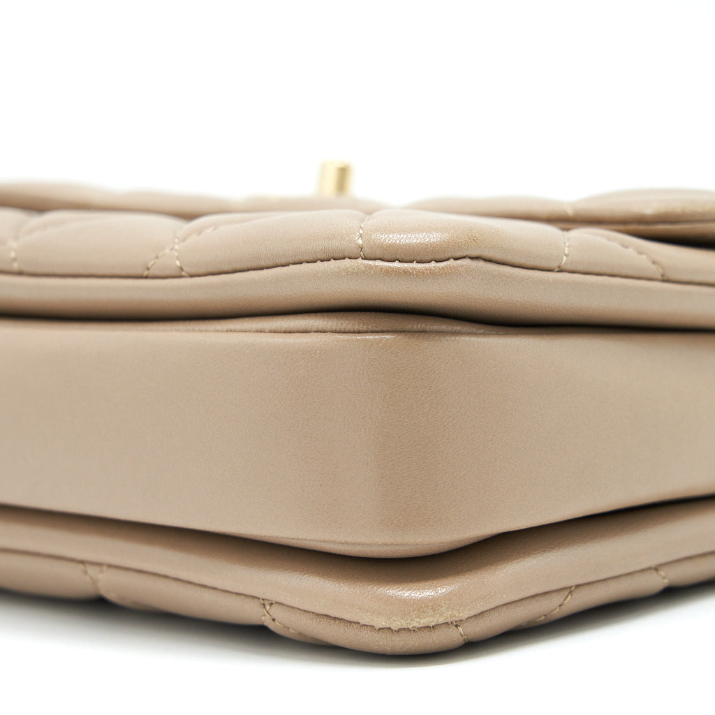 Chanel Trendy CC Flap Bag Lambskin Beige L