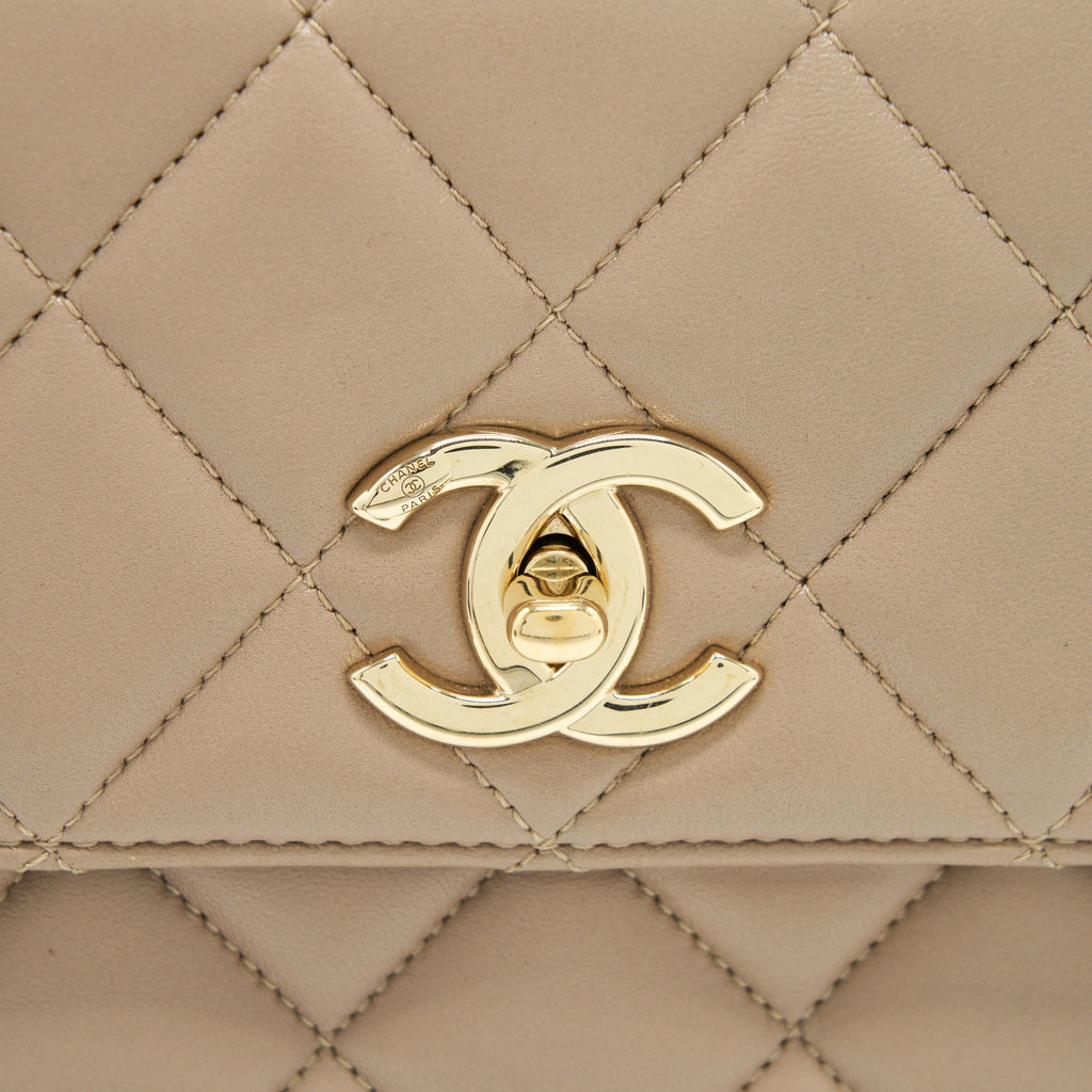 Chanel Trendy CC Flap Bag Lambskin Beige L
