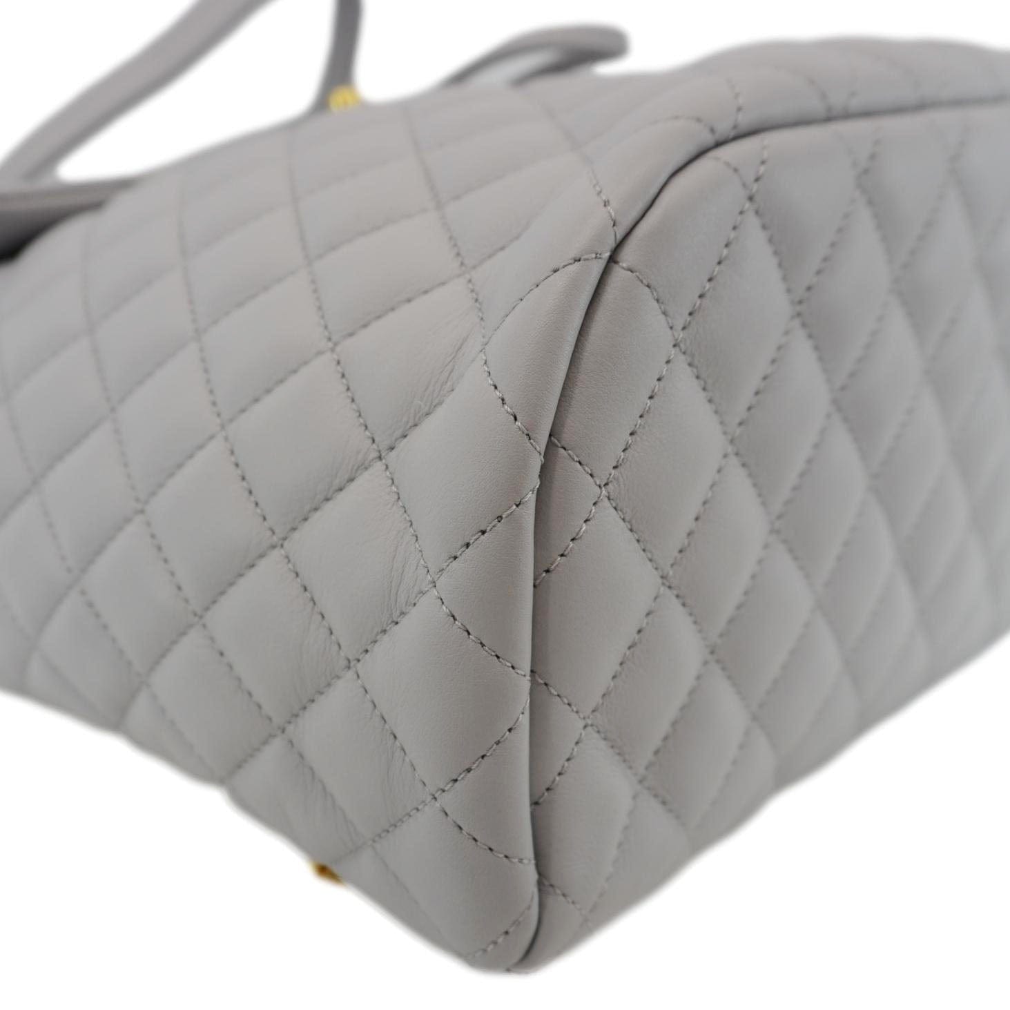 CHANEL Urban Spirit Quilted Leather Backpack Bag Smokey Grey