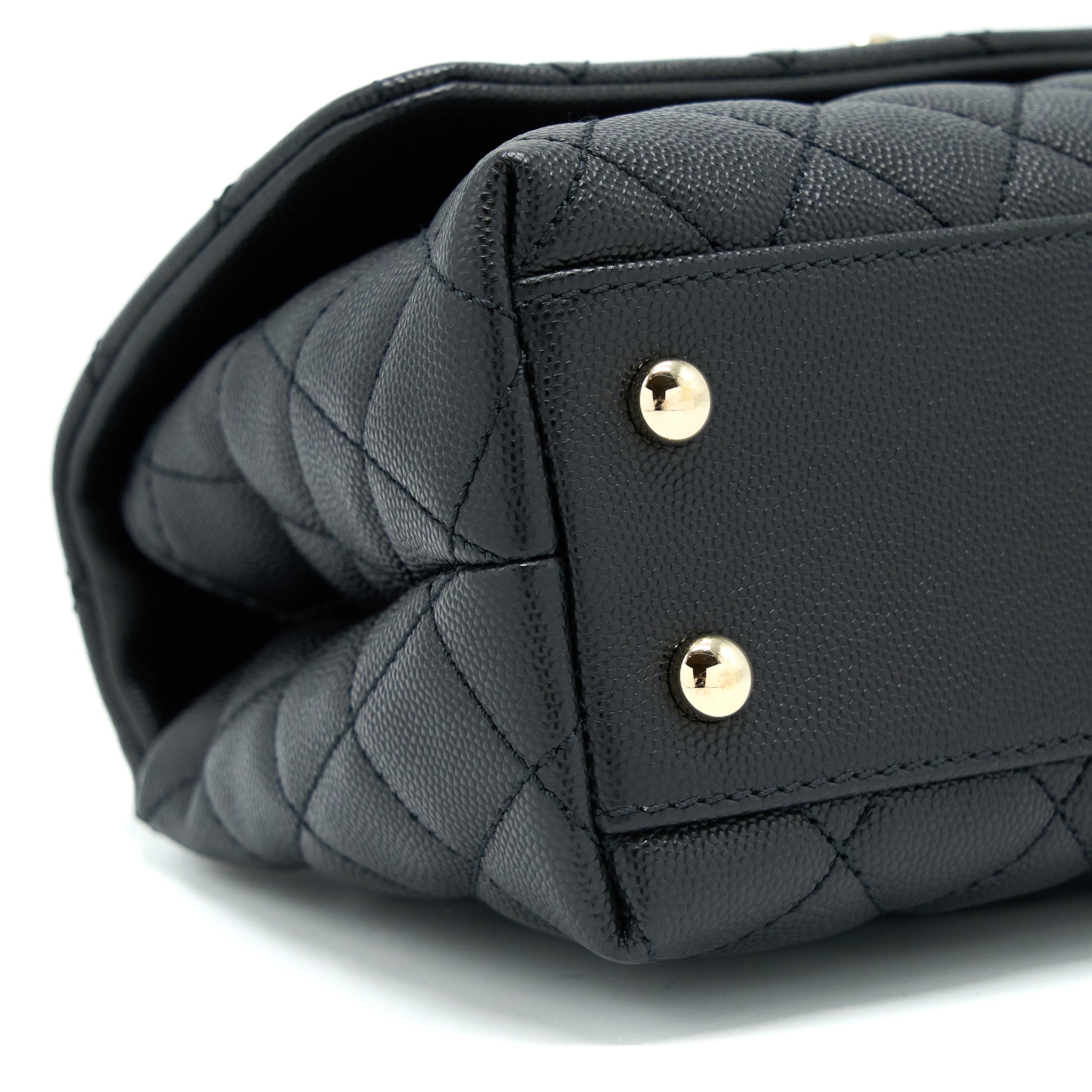 Chanel Small Coco Handle Caviar Black L