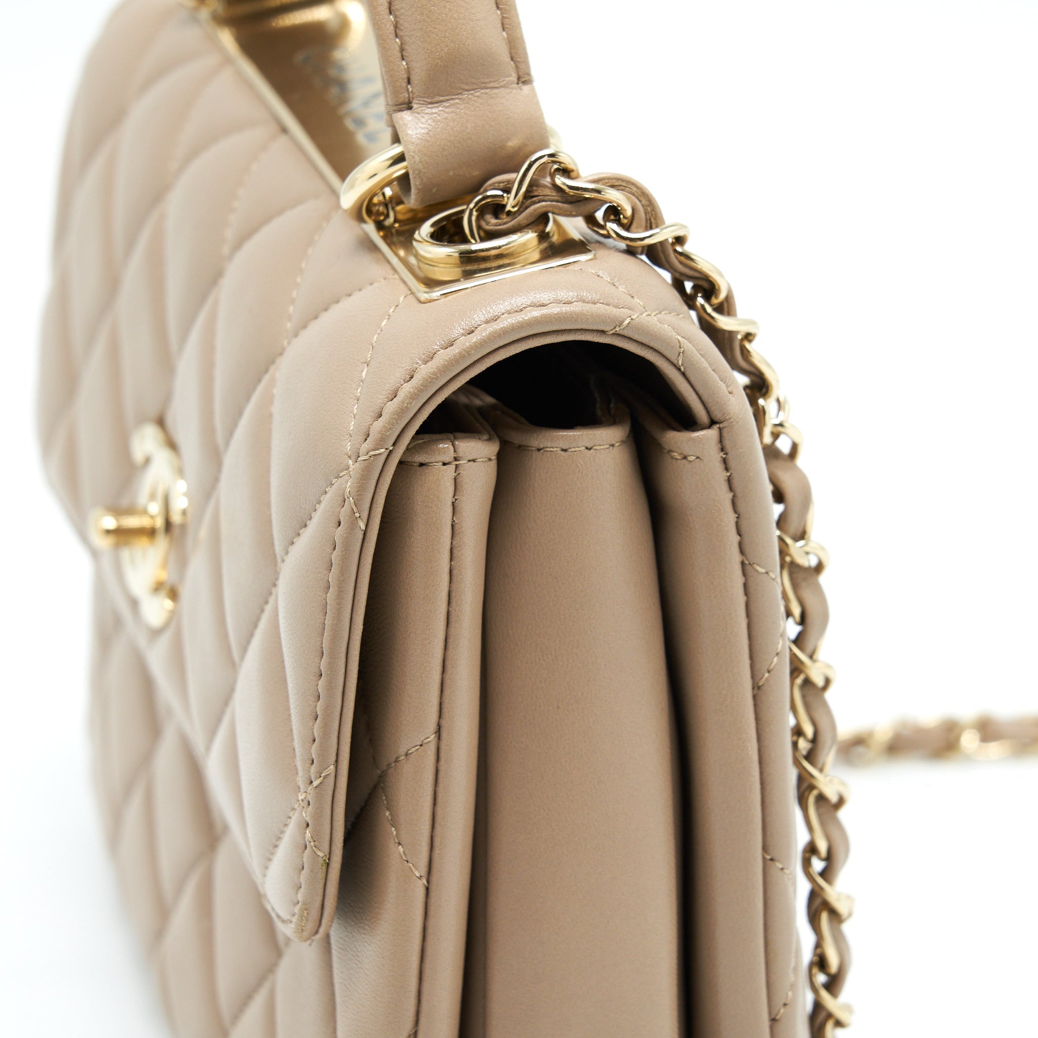 Chanel Trendy CC Flap Bag Lambskin Beige L