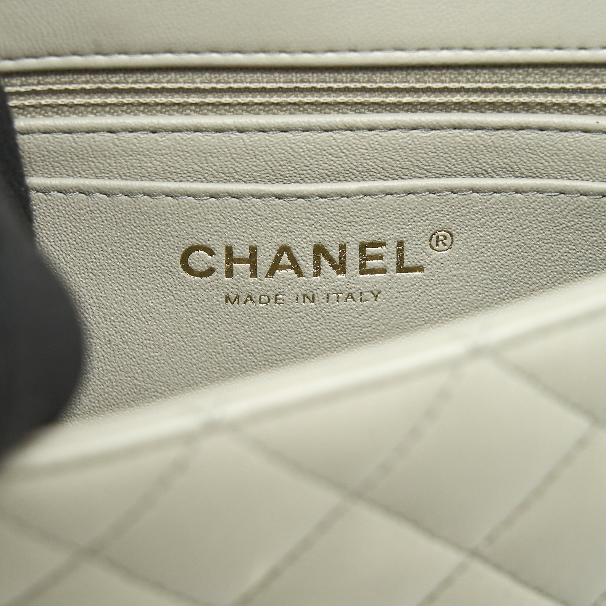 Chanel mini rectangular flap Bag Lambskin Light Grey L