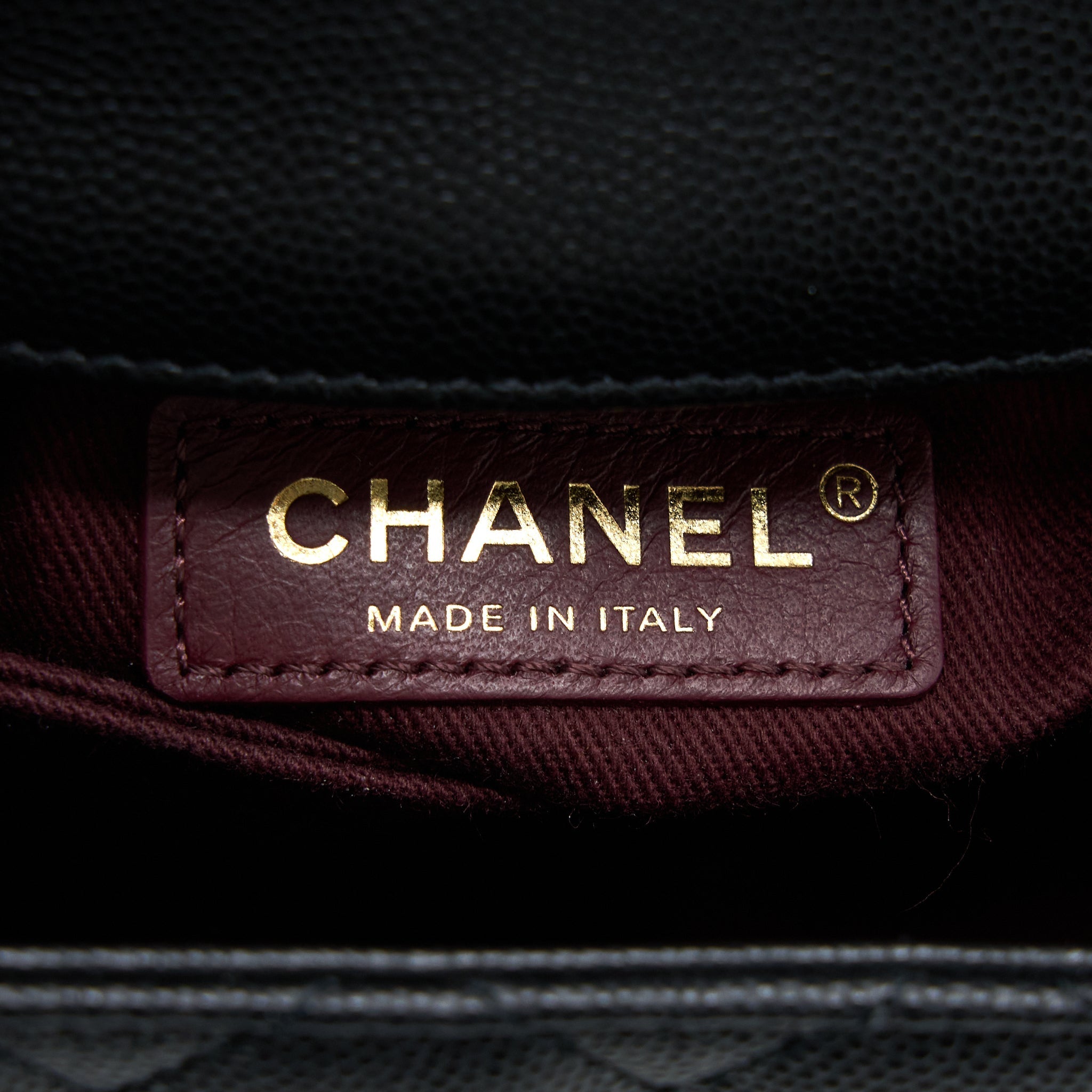 Chanel Small Coco Handle Caviar Black L