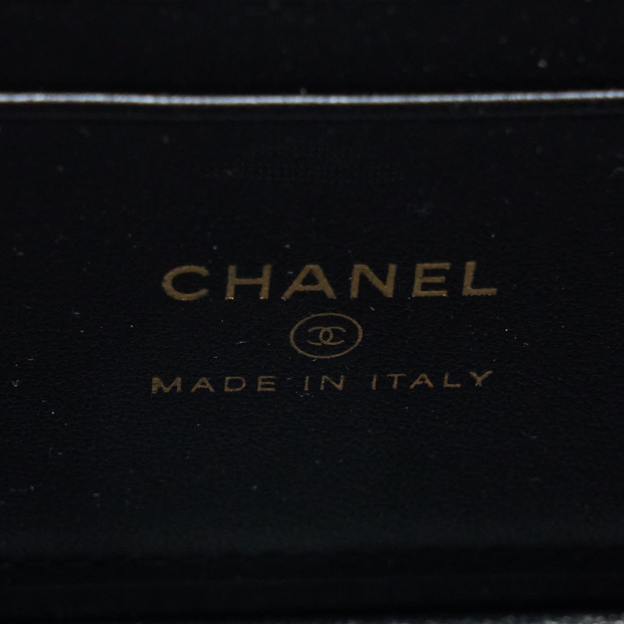Chanel 22A Top Handle Long Vanity With Chain Lambskin Black L