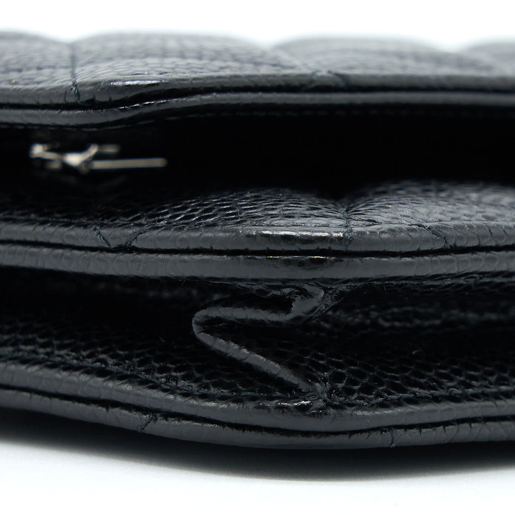 Chanel Classic Wallet on Chain Caviar Black  (Microchip)