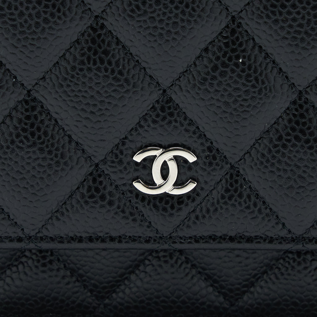 Chanel Classic Wallet on Chain Caviar Black  (Microchip)