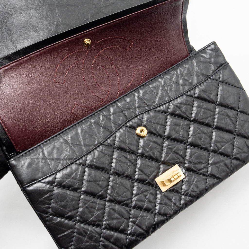 Chanel Large 2.55 Reissue Flap Bag Aged Calfskin Black