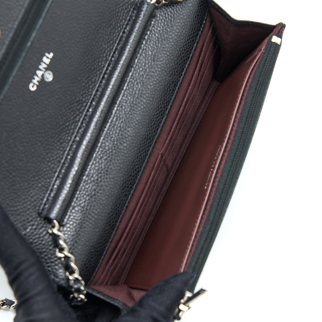 Chanel Classic Wallet on Chain Caviar Black  (Microchip)