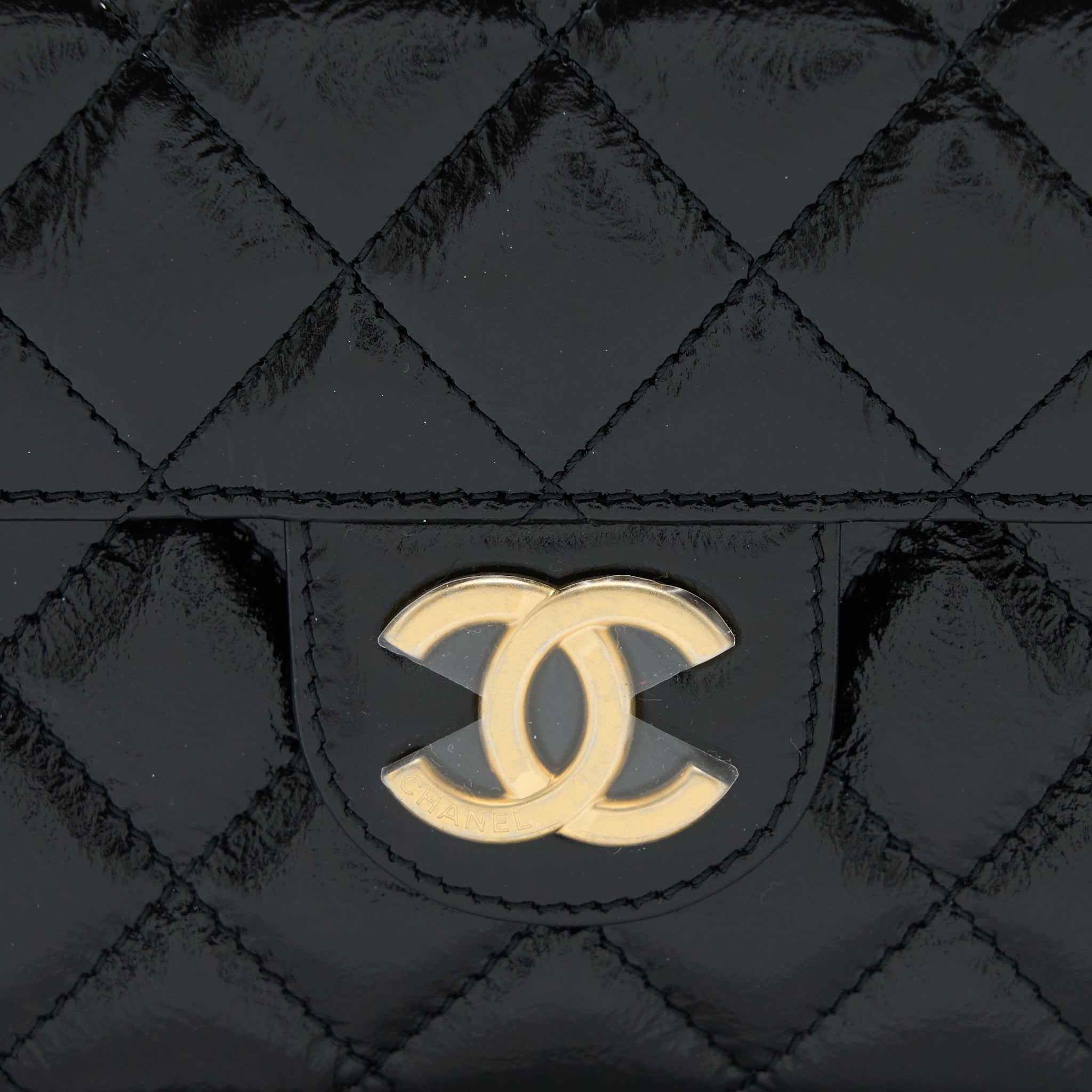 Chanel 23C Small Hobo Bag Shiny Calfskin Black Brushed  (Microchip)
