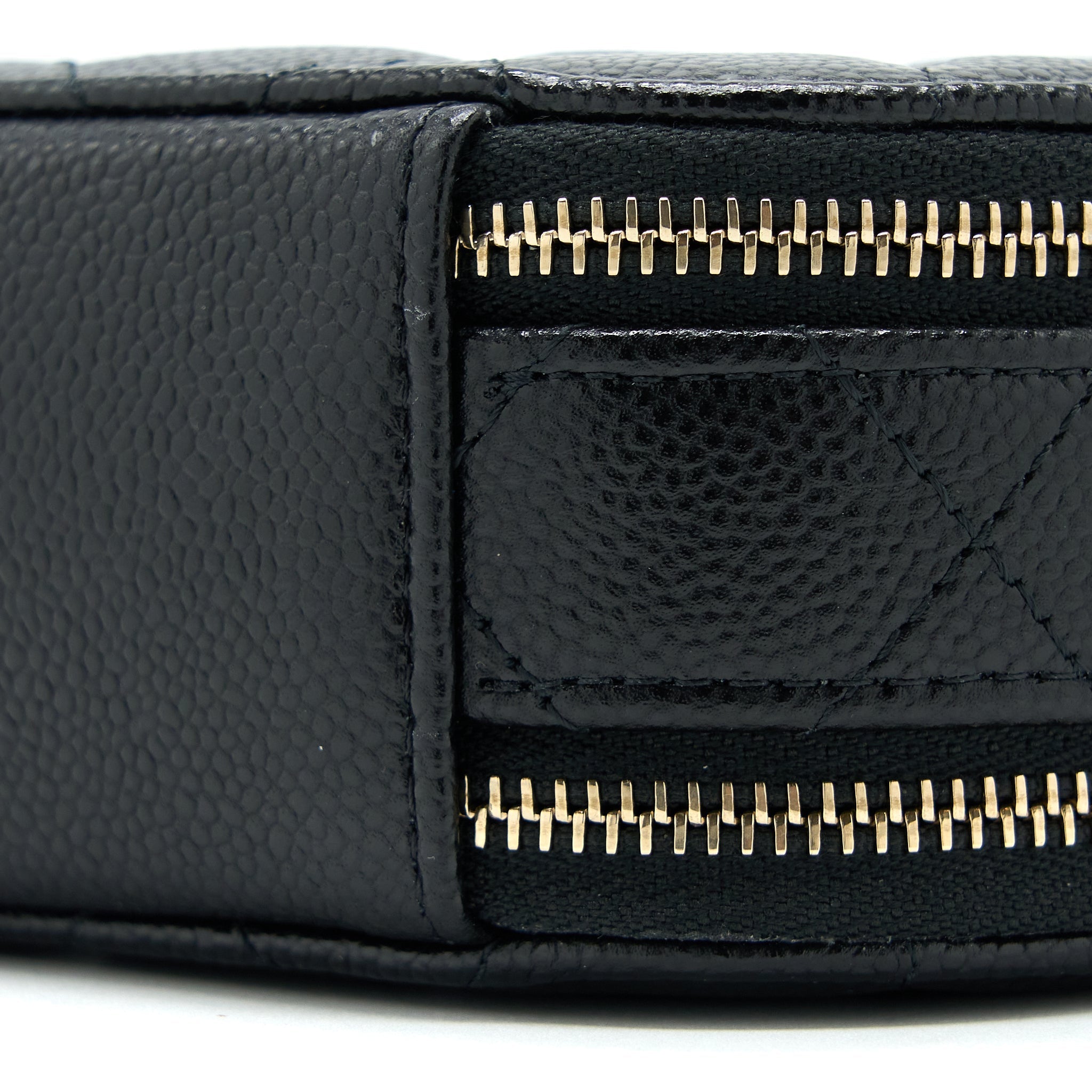 Chanel Mini Round Purse Vanity Caviar Black L