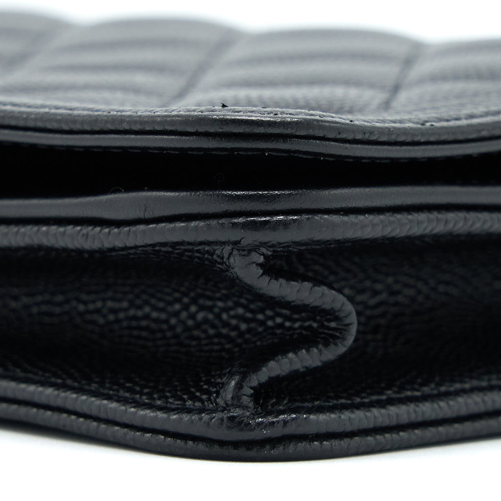Chanel Boy Wallet on Chain Caviar Black