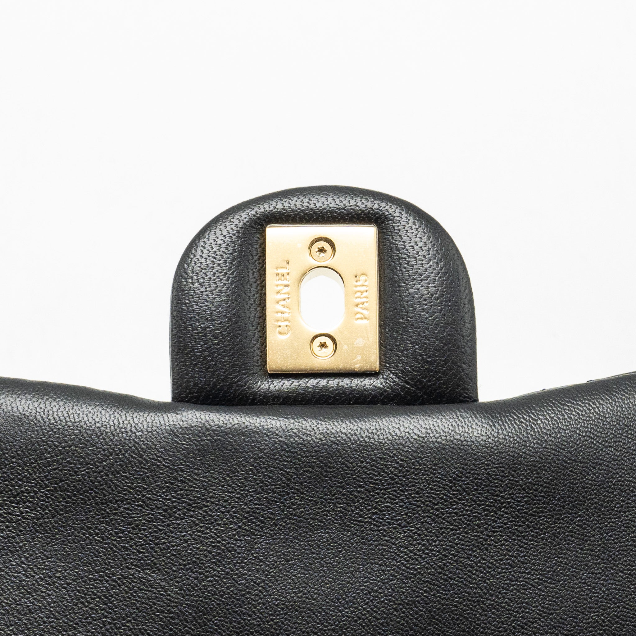 Chanel 24s Top Handle Mini Flap Bag Lambskin Black  (microchip)