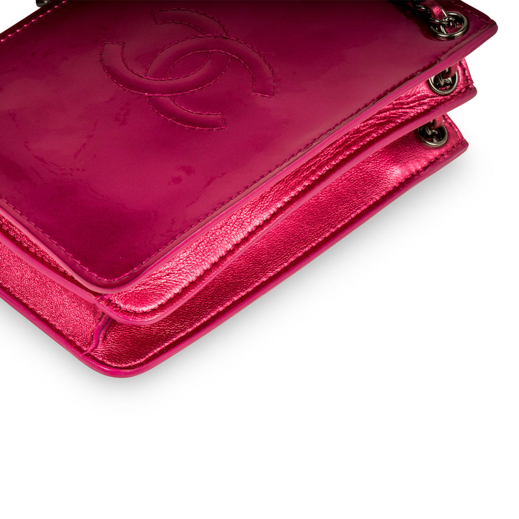 Chanel Metallic Pink Phone Crossbody