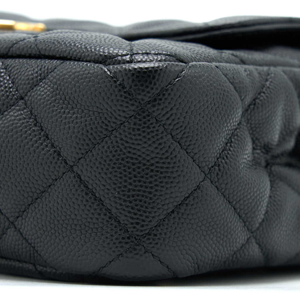 Chanel Small Hobo Bag Caviar Black  (Microchip)